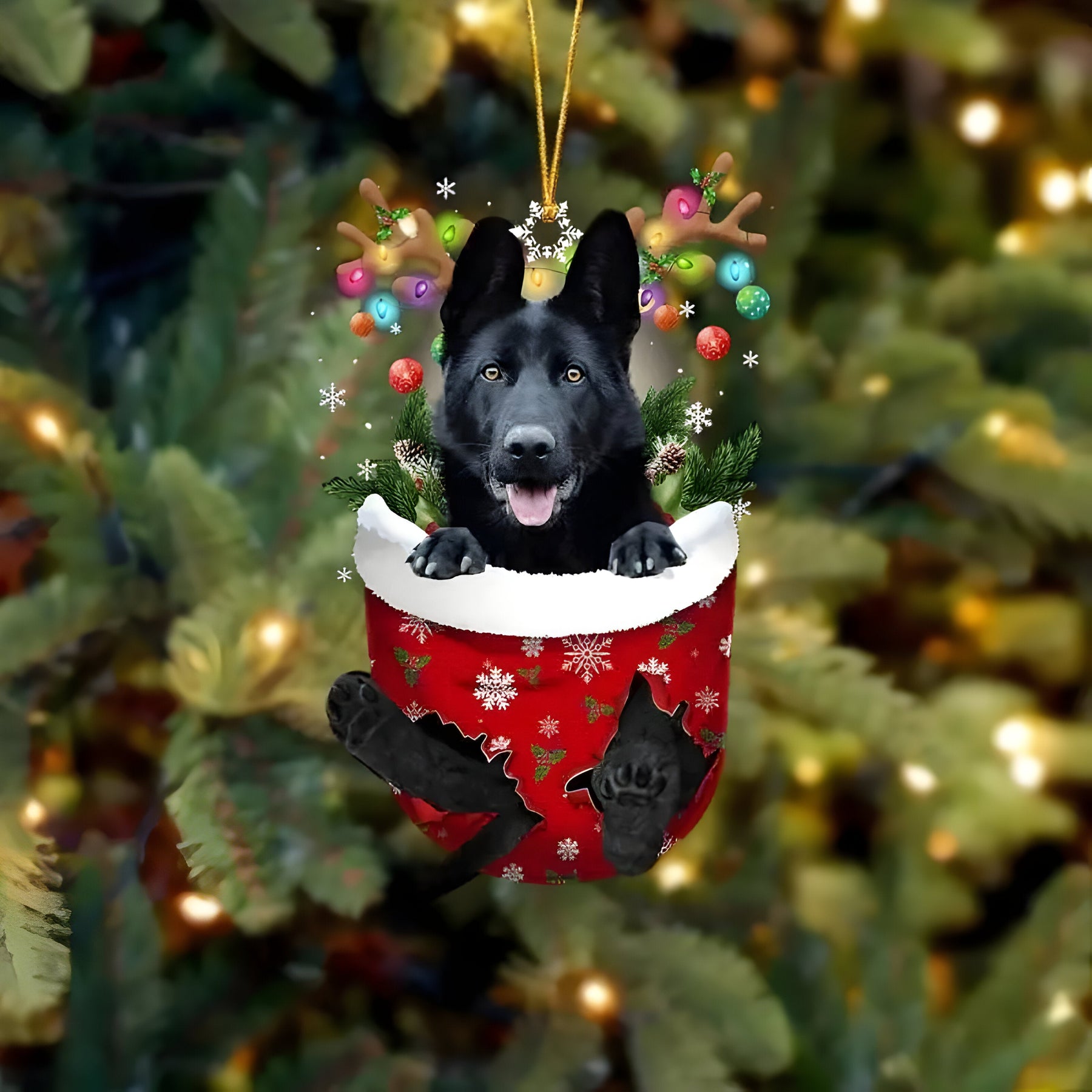 pets : Schattige Pupp Decoratie | Kerstboom Hangertje Hond - Feestelijke Charme en Cadeau voor Hondenliefhebbers in Stijl R van Pantinoshop