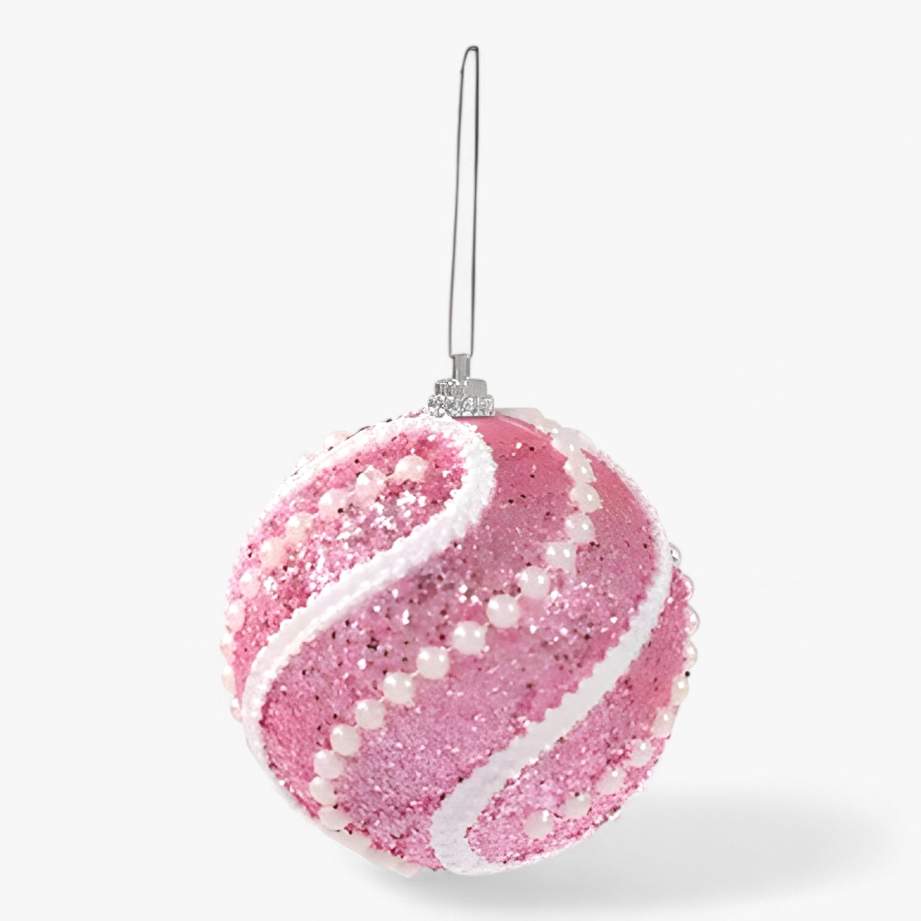 home & garden : Vela | kerstornamenten in ballen - Elegante hangende boomdecoratie in Roos van Pantino