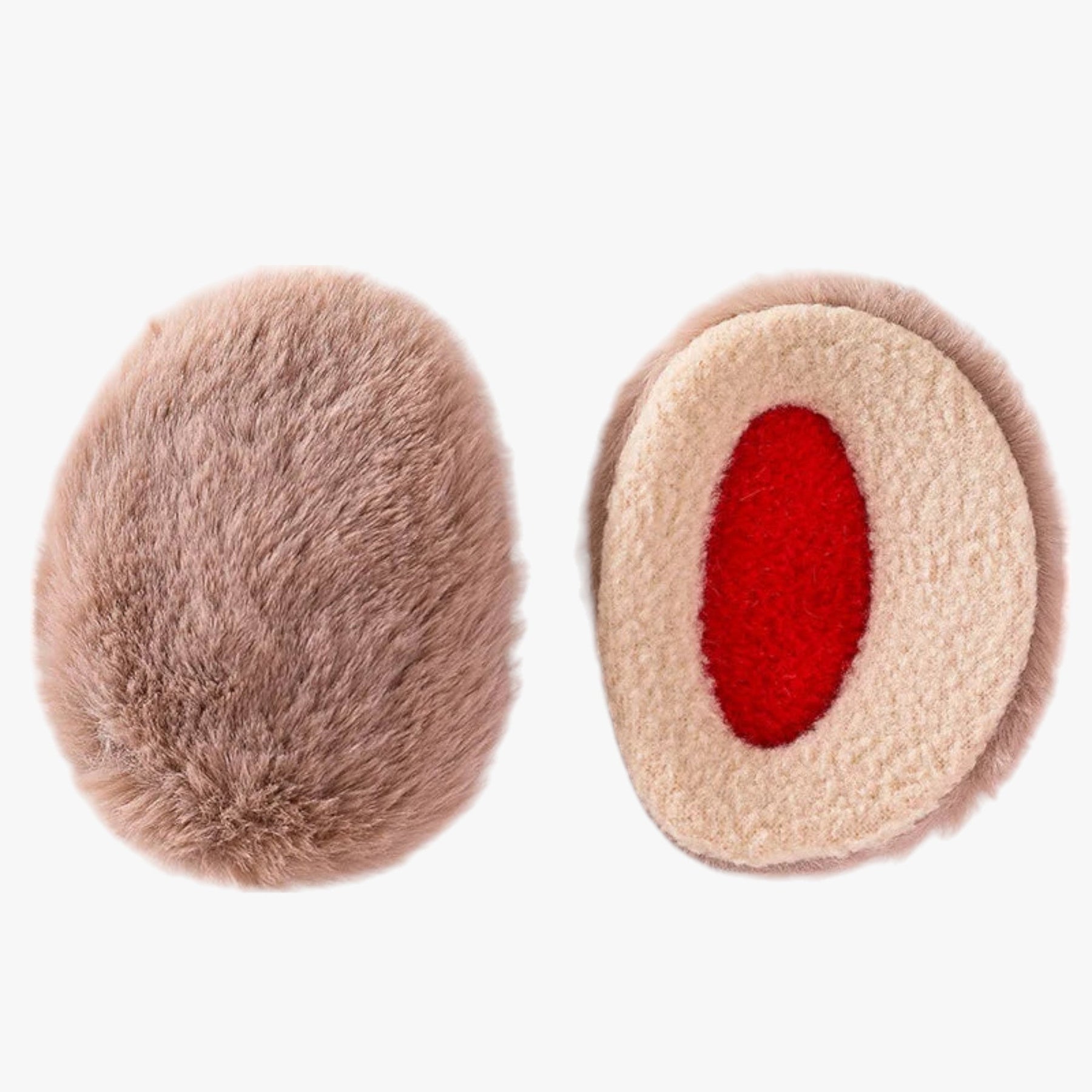 accessories : Millie | Fleece oorbeschermers zonder band - Ultieme winterwarmte in Olijfgroen-Groot van Pantino