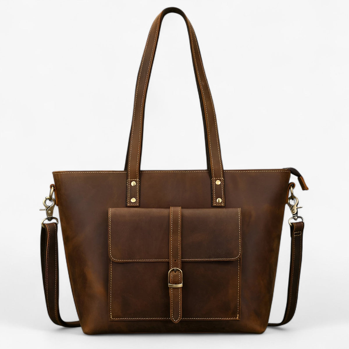 bags : Elegante Echte Lederen Tote Tas voor Vrouwen – Ruim & Lichtgewicht Ontwerp in van Pantinoshop