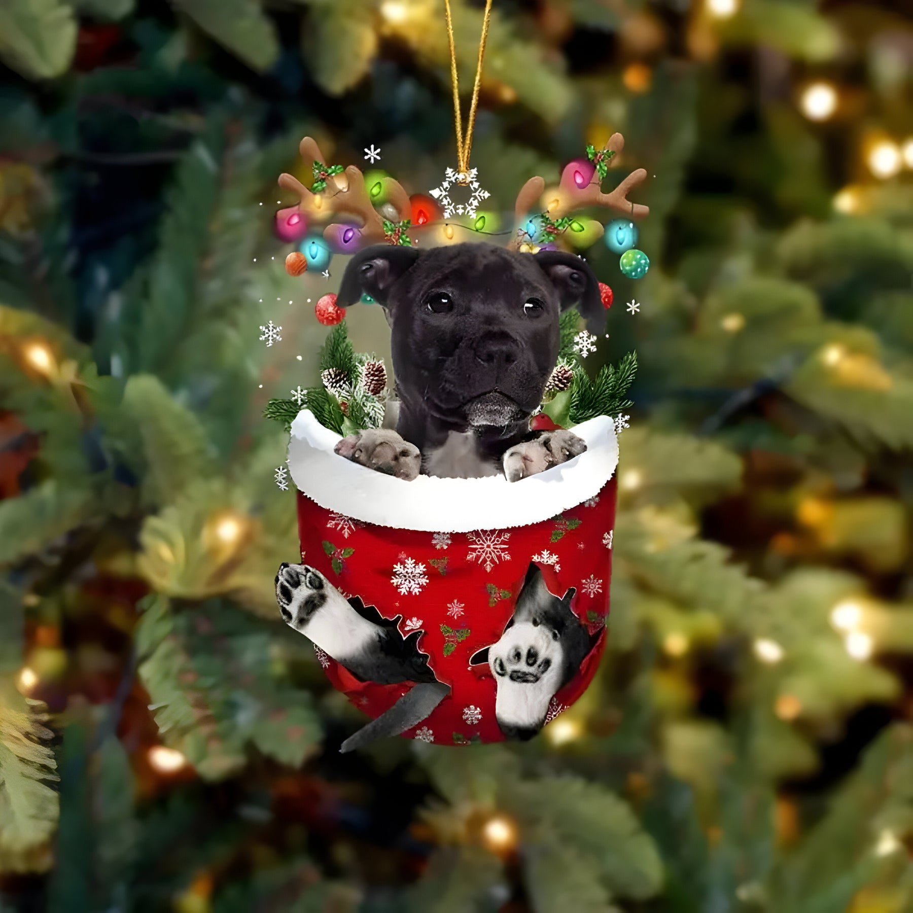 pets : Schattige Pupp Decoratie | Kerstboom Hangertje Hond - Feestelijke Charme en Cadeau voor Hondenliefhebbers in Stijl P van Pantinoshop