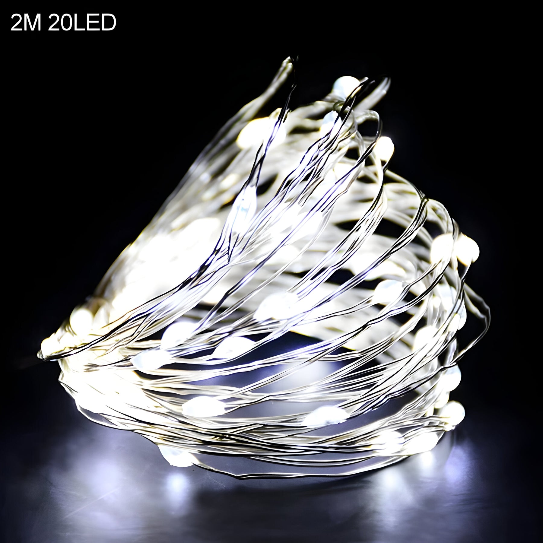 home & garden : TwinkleLights | LED Lichtslinger 20LED - Verlicht Uw Feesten met de Kerstman en Sneeuwvlokken in 2m wit van Pantinoshop