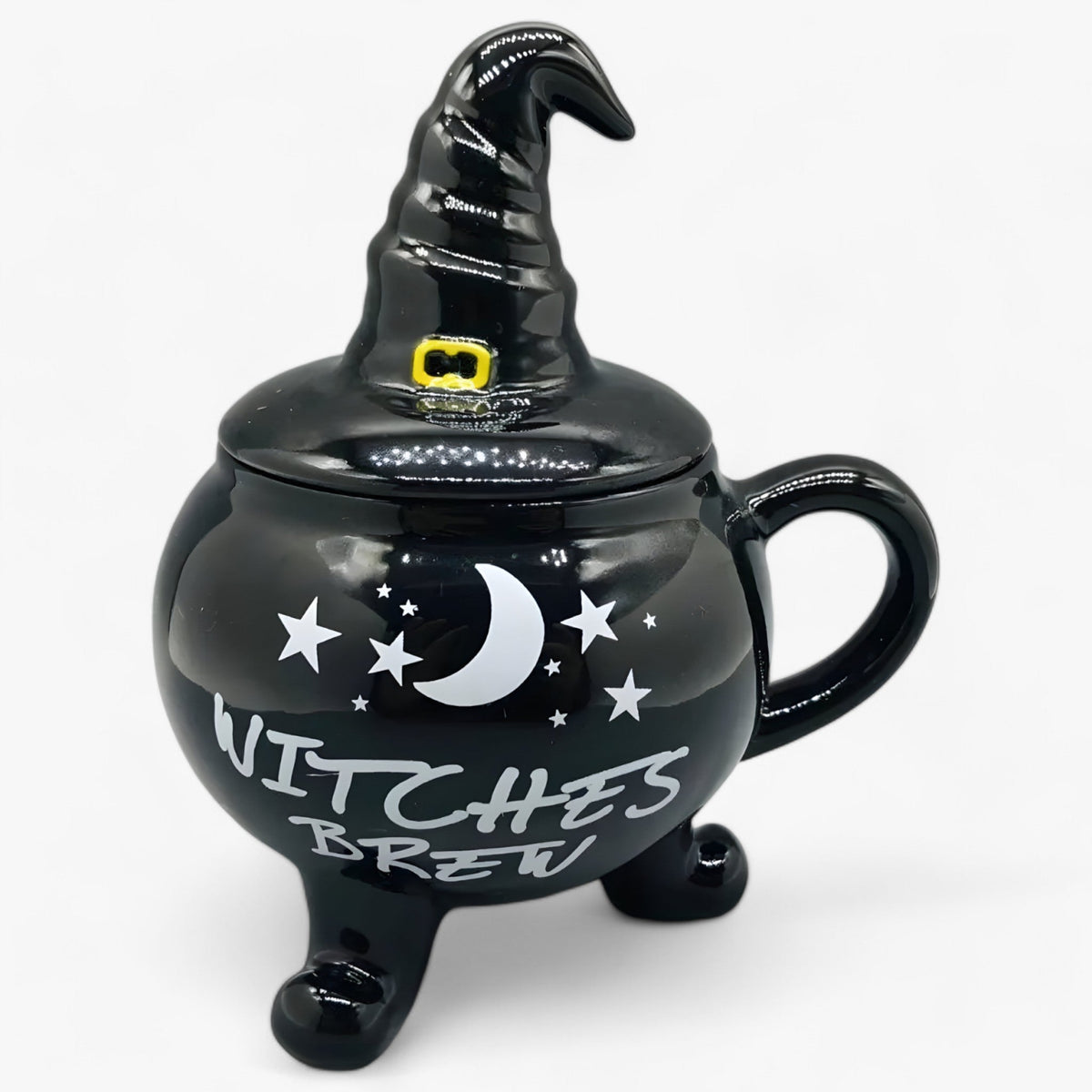 home & garden : WitchySip | Mok in de vorm van een ketel - Uniek ketelontwerp voor leuke gelegenheden in Zwart met deksel 401-500ml van Pantinoshop