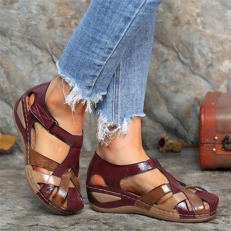 Zomerse Wikkel Sandalen Met Plateauzool / Espadrilles Met Sleehak In Boho Style