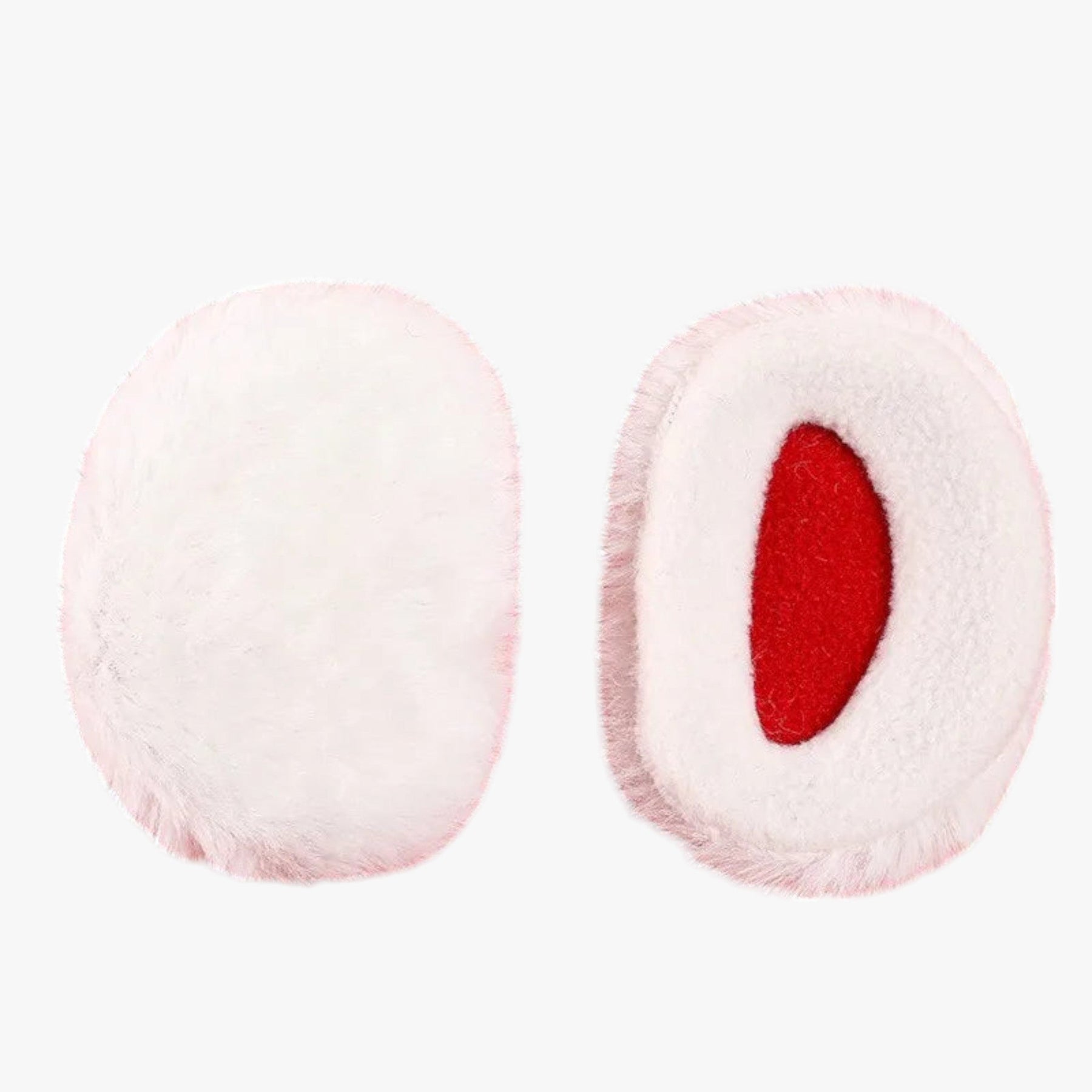 accessories : Millie | Fleece oorbeschermers zonder band - Ultieme winterwarmte in Wit-Groot van Pantino