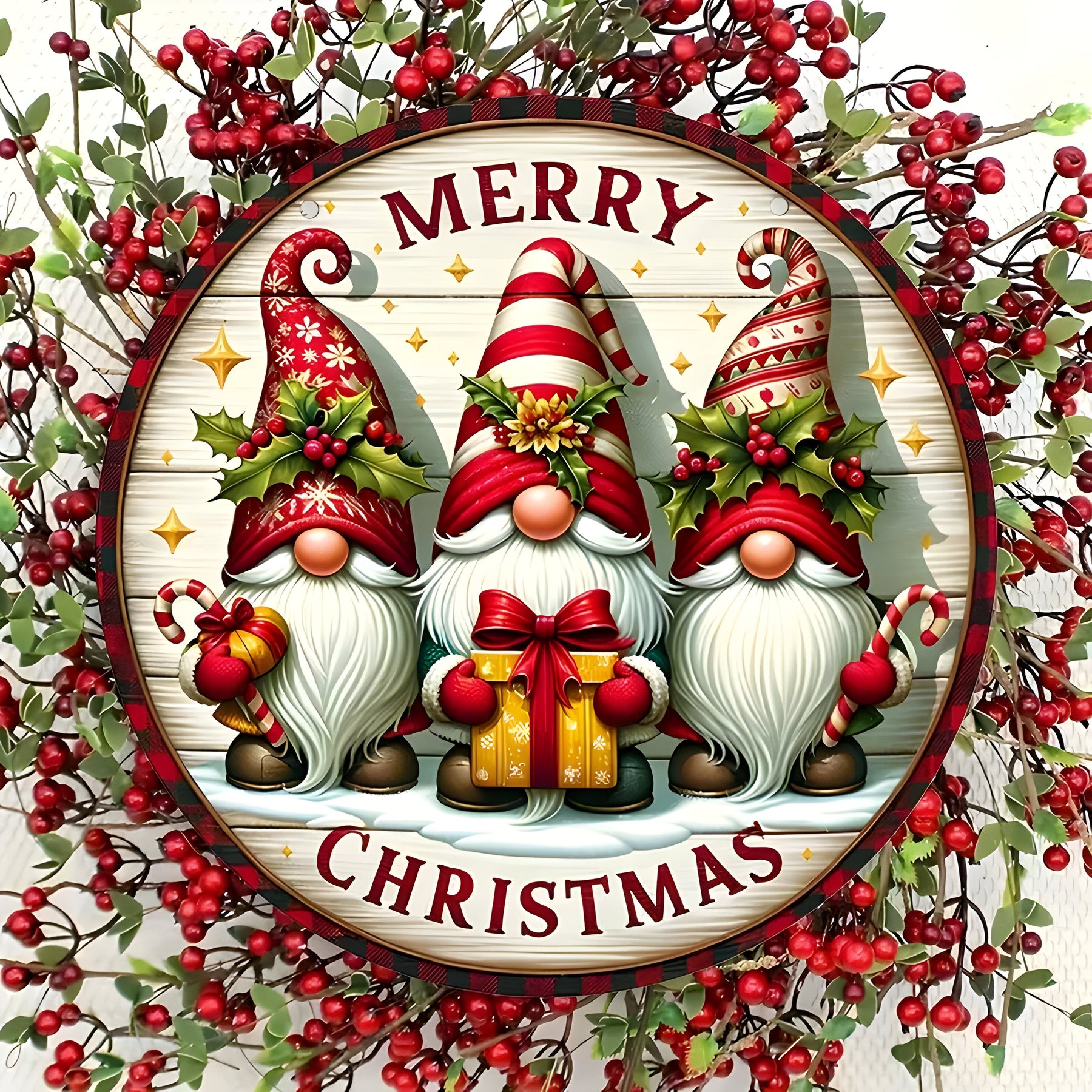 home & garden : Feestdecoratie van Emily | Houten Kerstgnom Paneel - Voeg een Fantasievolle Touch Toe in van Pantinoshop