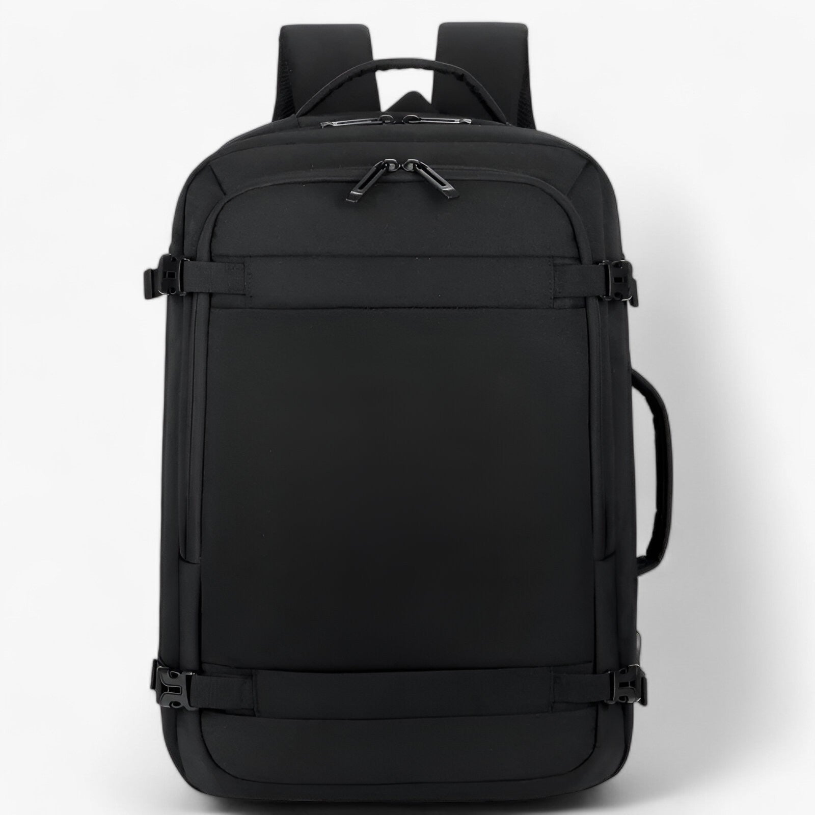 bags : Finn | Reisrugzak met USB in NEE Expande Zwart 18inch(32x46x15)cm van Pantinoshop