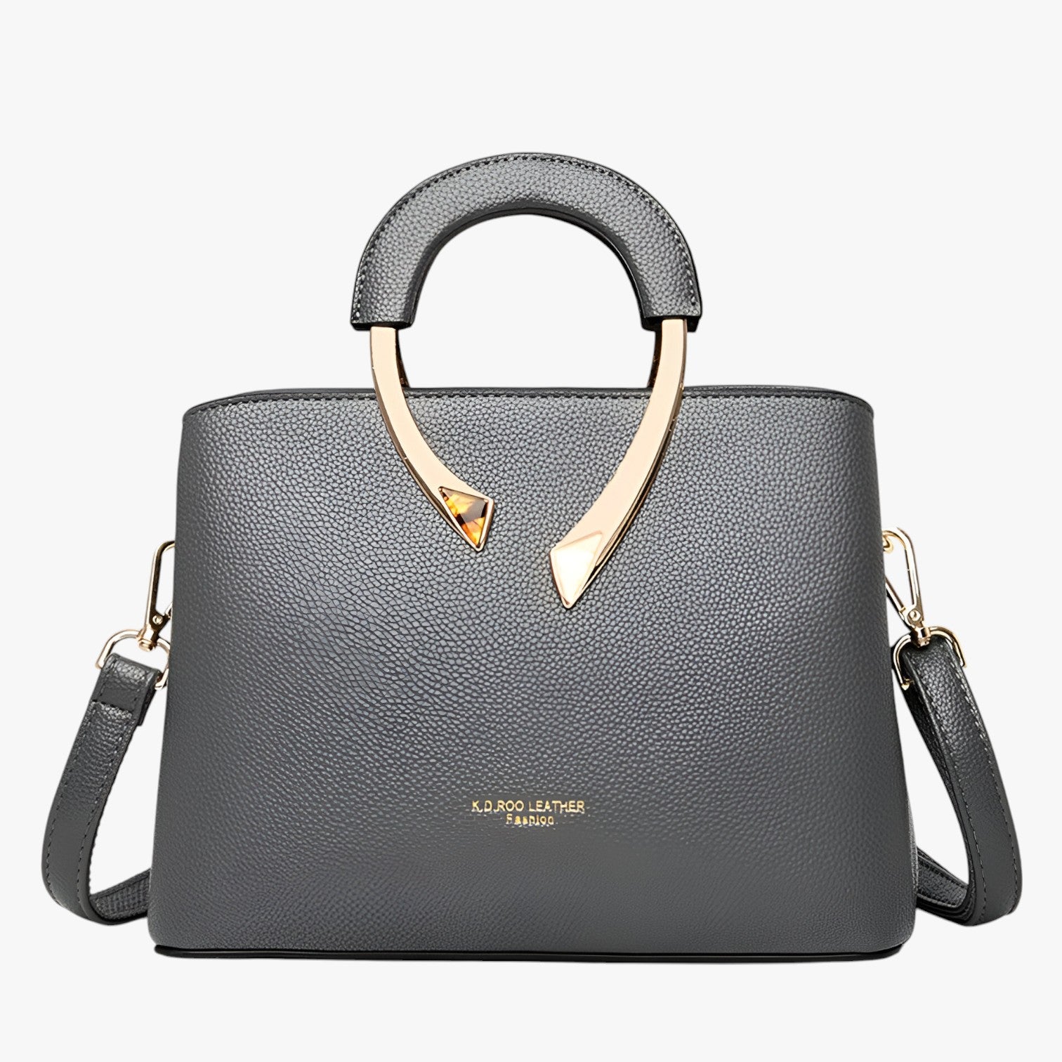 Elvira Luxe Leren Draagtas met Veelzijdig Ontwerp - €25 : Elvira Luxe Leren Draagtas met Veelzijdig Ontwerp in Grijs van Pantinoshop
