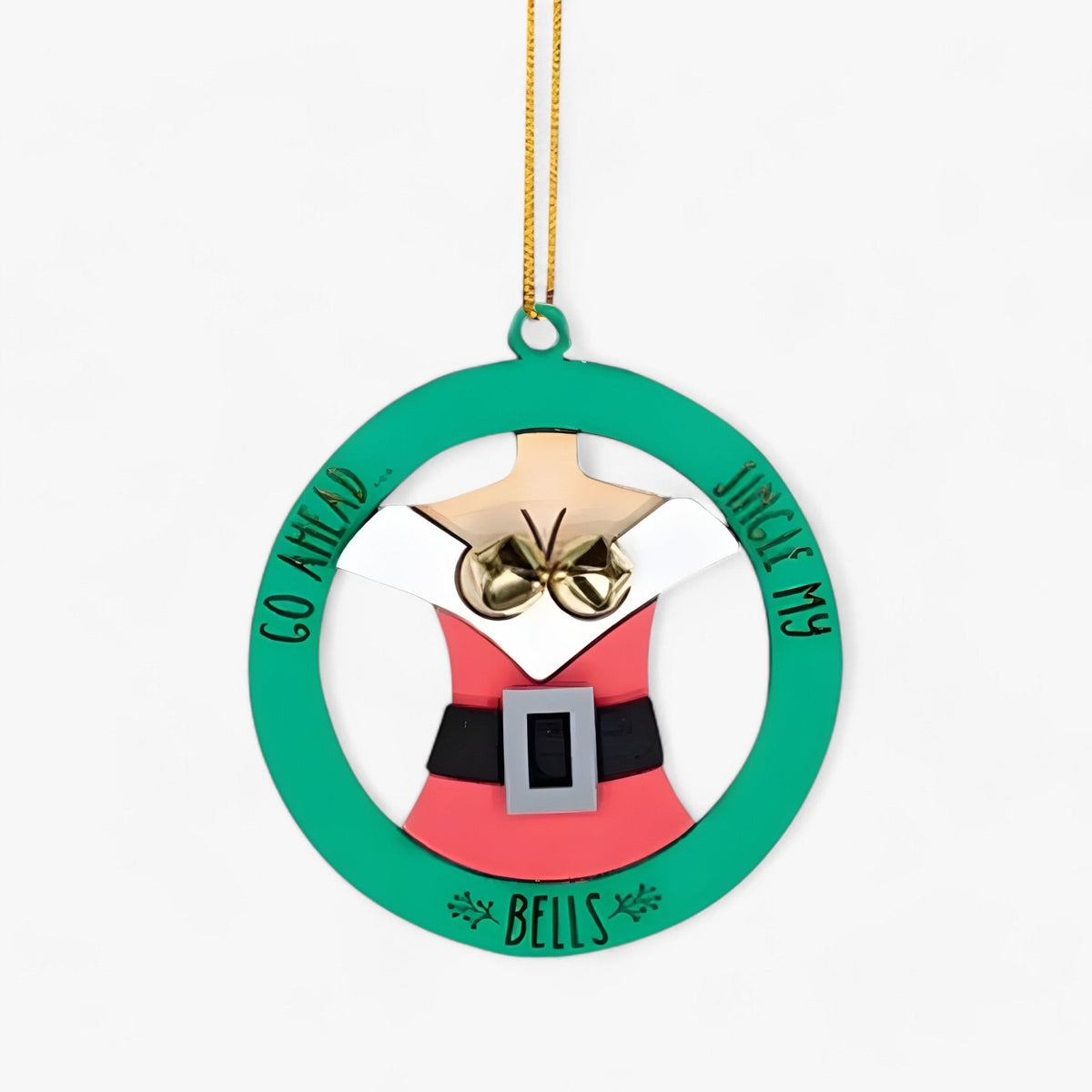home & garden : Jingle My Bells | Grappige Kerstornament - Bel Hanger Kerstman voor Kerstboom en Nieuwjaarsdecoratie in Lichaam Materiaal- Acrylaat van Pantinoshop