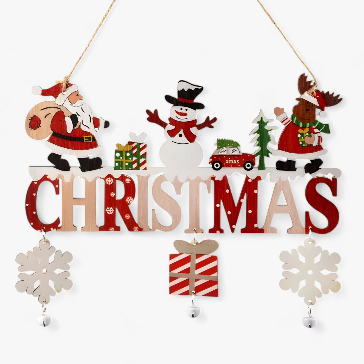 home & garden : Gnorman Houten Kabouter Hangend Ornament - Feestelijk en grillig decor in 2 van Pantino