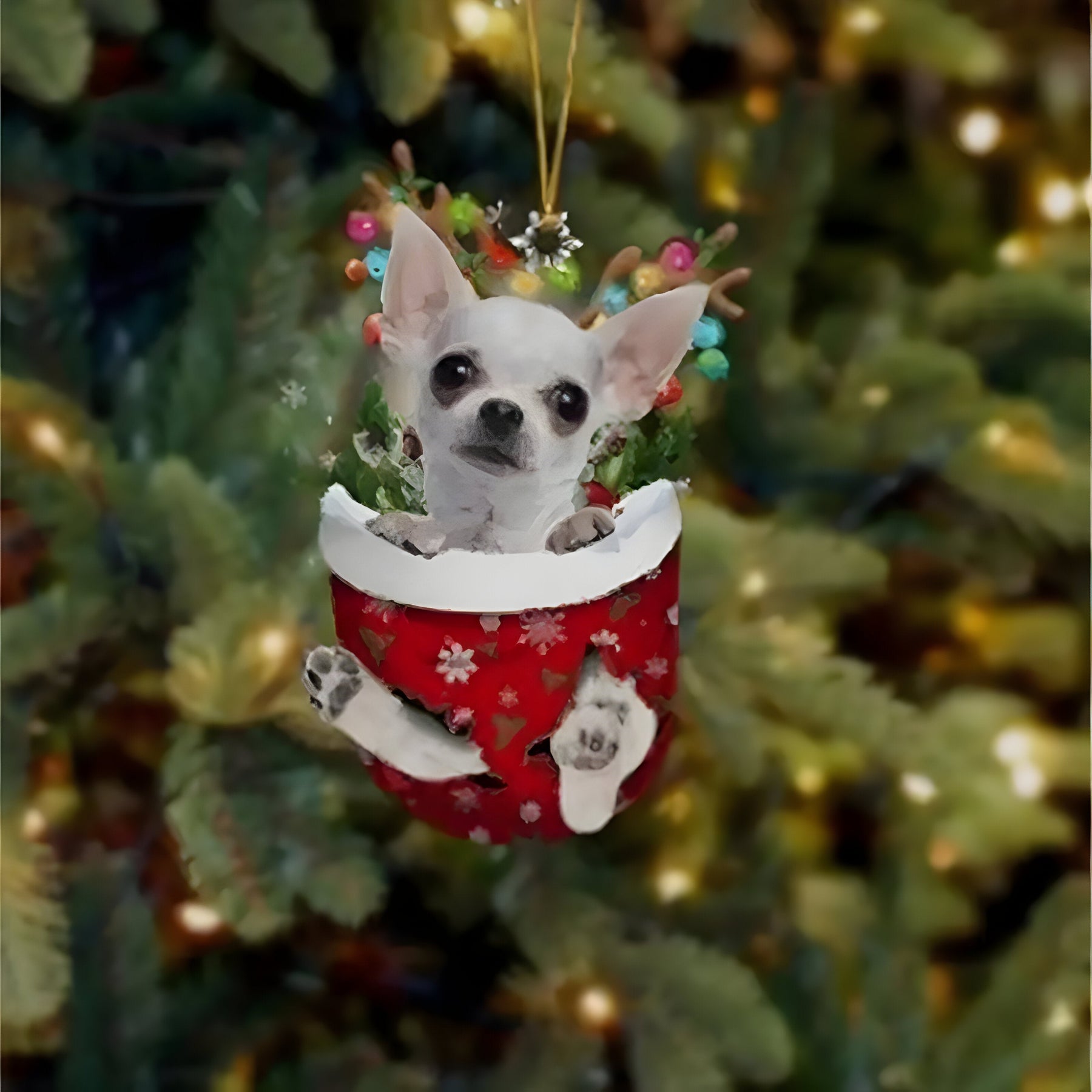 pets : Schattige Pupp Decoratie | Kerstboom Hangertje Hond - Feestelijke Charme en Cadeau voor Hondenliefhebbers in Stijl U van Pantinoshop
