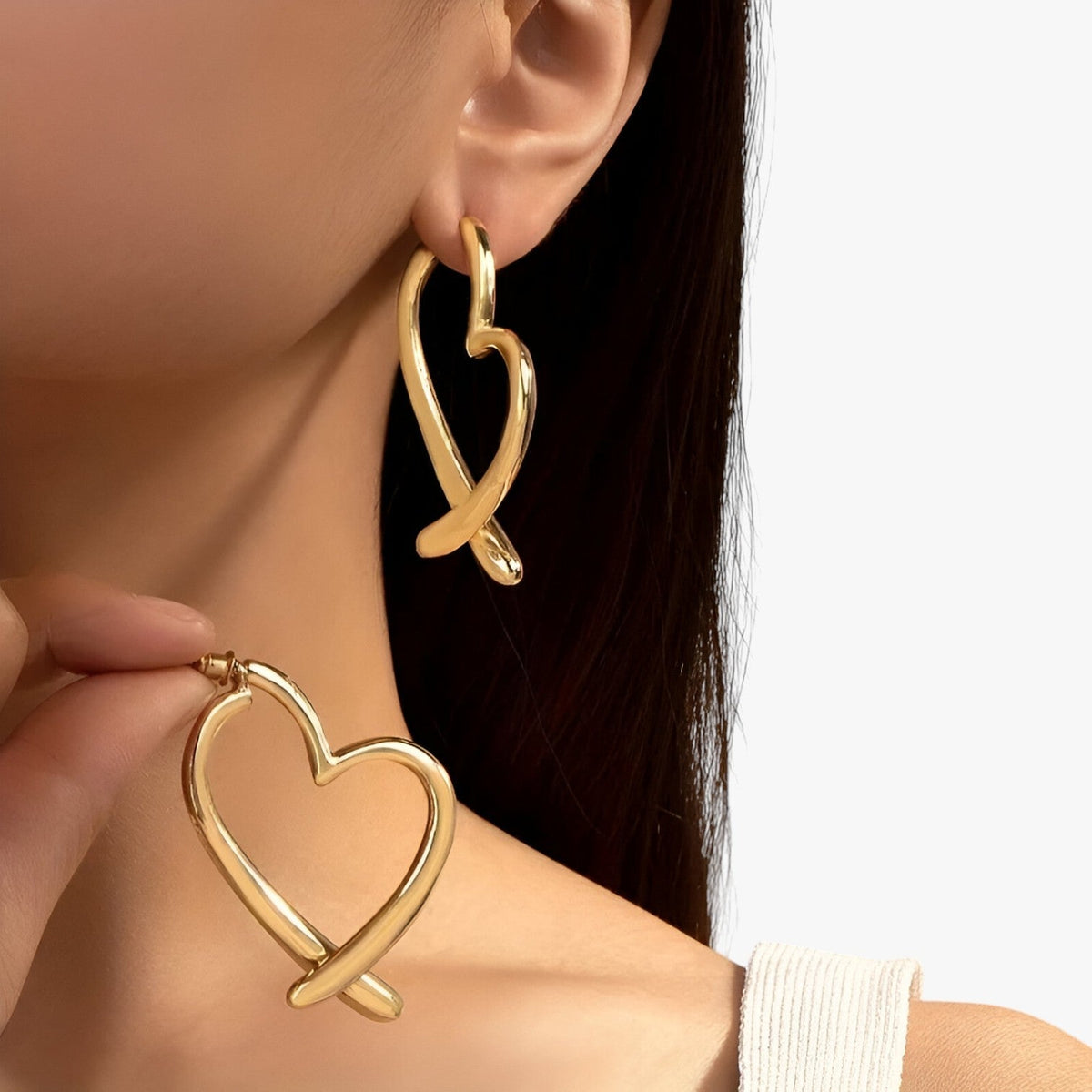 accessories : Marina | Elegante en gepersonaliseerde hartvormige oorbellen - Veelzijdig en trendy in van Pantinoshop