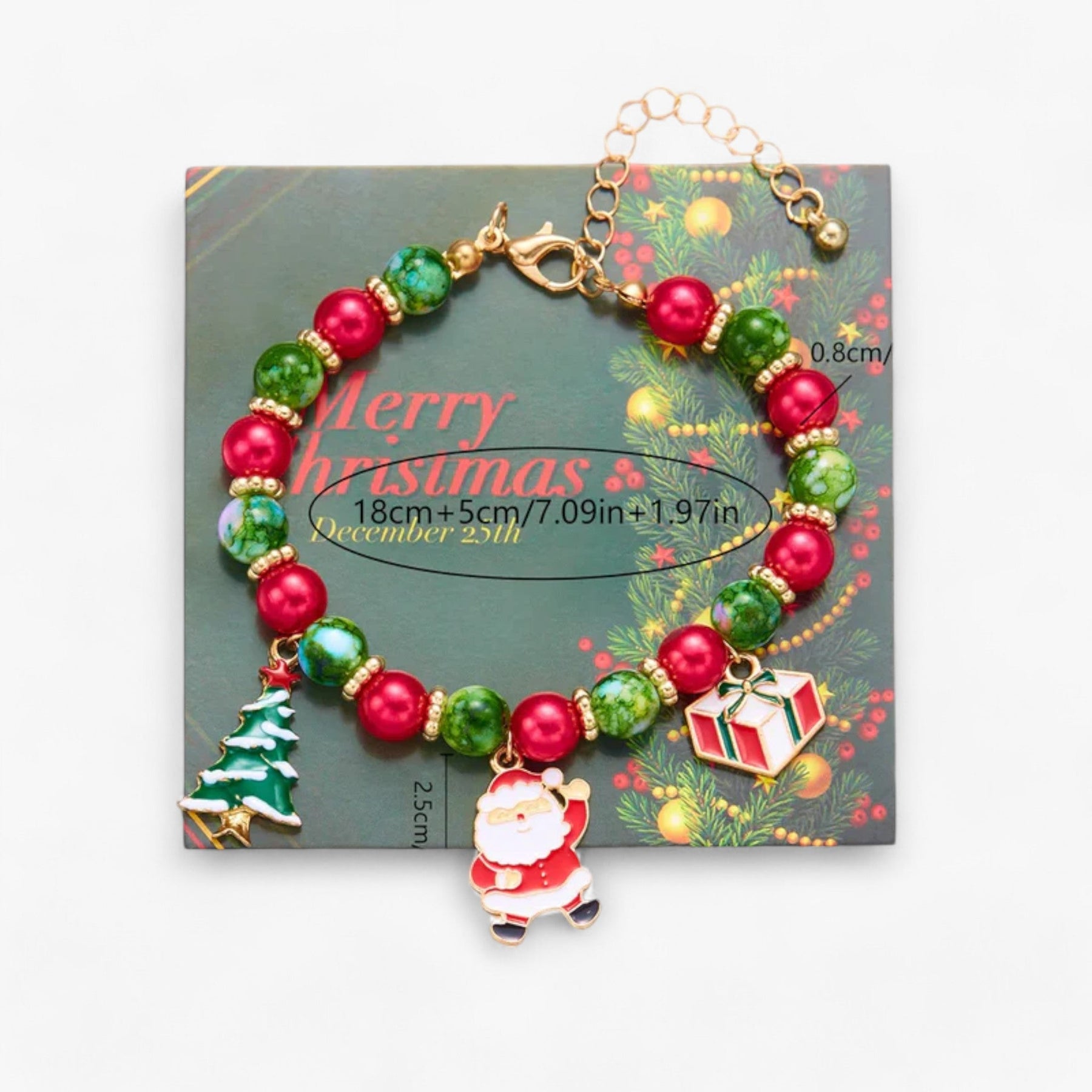 accessories : Feestelijke Sieraden | Armbanden van Rode en Groene Harsparels – Trendy Kerstaccessoires voor Mannen en Vrouwen in 8 van Pantinoshop