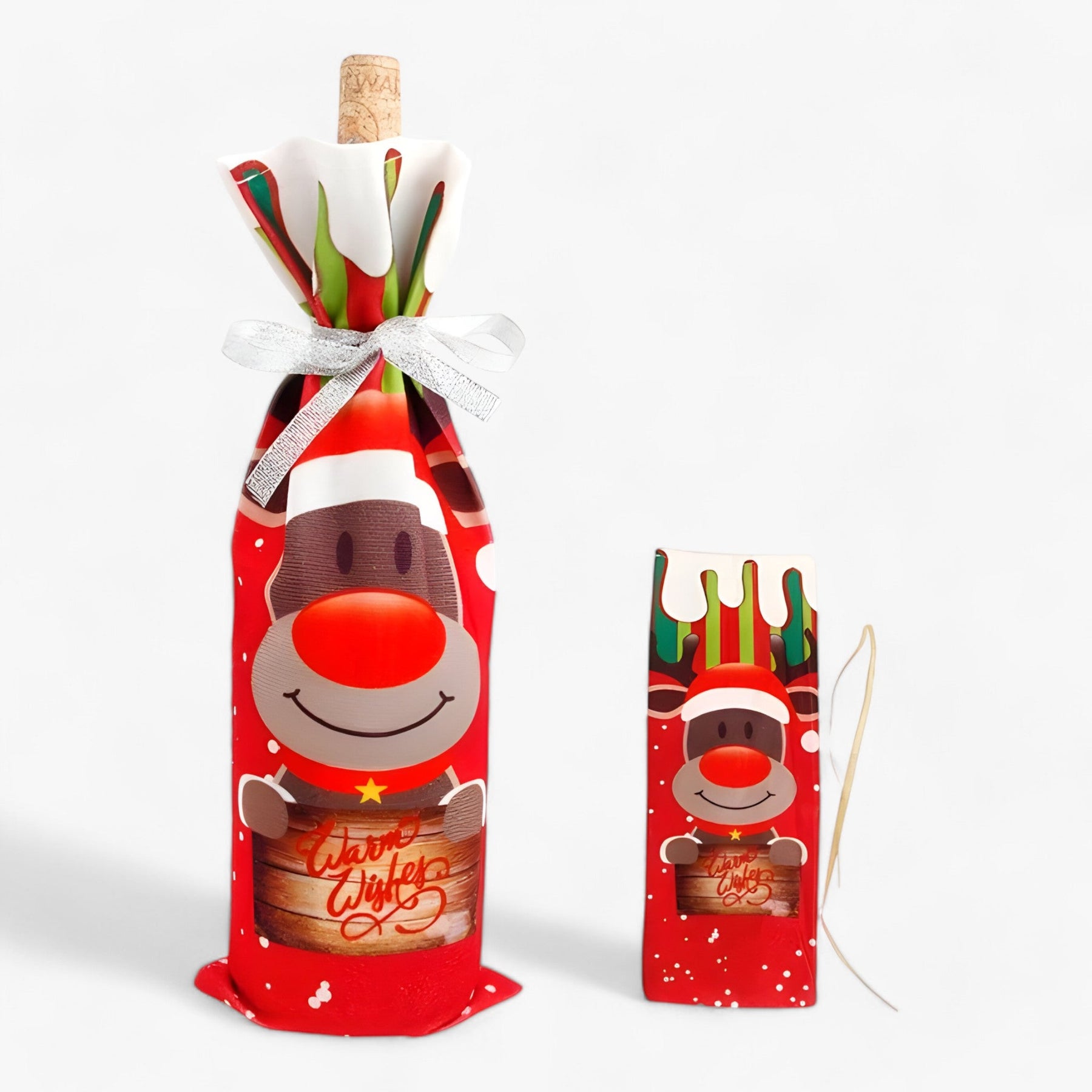 home & garden : FengRise Decoratie | Flessenhoes Kerstman - Kerstsocken Cadeaustandaard - Kerstservies - Nieuwjaarsgeschenk in 6 14x16cm van Pantinoshop