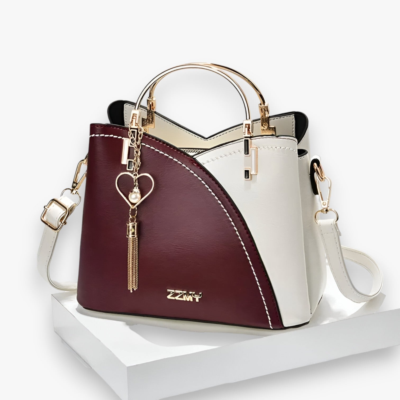 Loisa | Elegante en veelzijdige leren crossbodytas voor vrouwen in trendy kleuren - €25 : Loisa | Elegante en veelzijdige leren crossbodytas voor vrouwen in trendy kleuren in Wijnrood van Pantinoshop