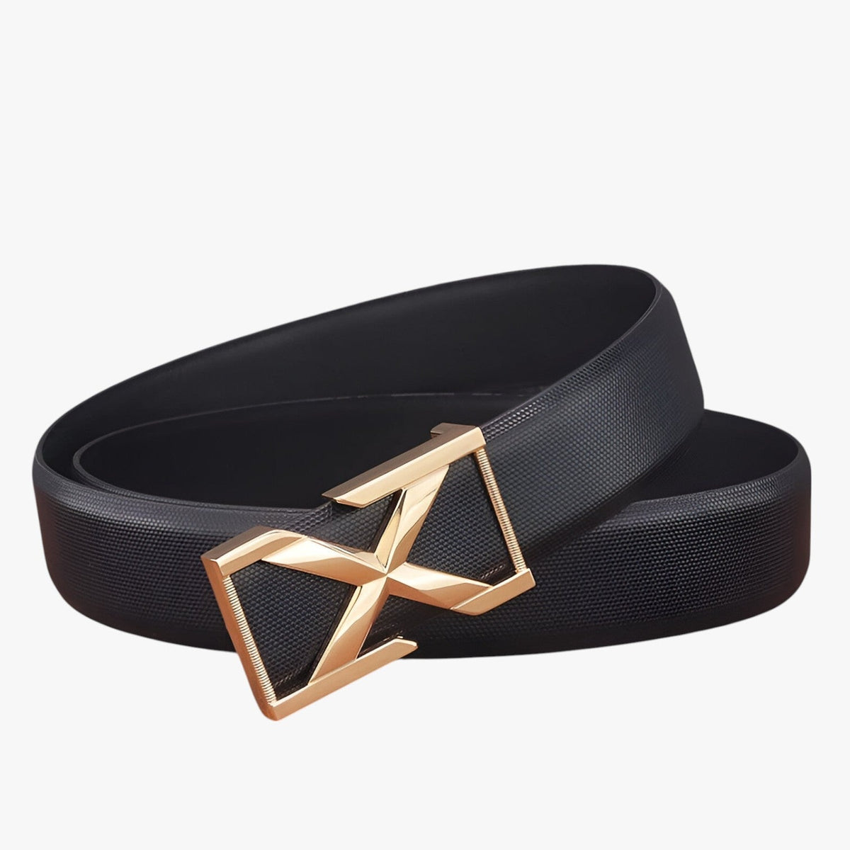 Luke | Herenriem met X-Skull gesp luxe casualstijl voor jongeren- €25 : Luke | Herenriem met X-Skull gesp luxe casualstijl voor jongeren in Zwart Goud gesp van Pantinoshop