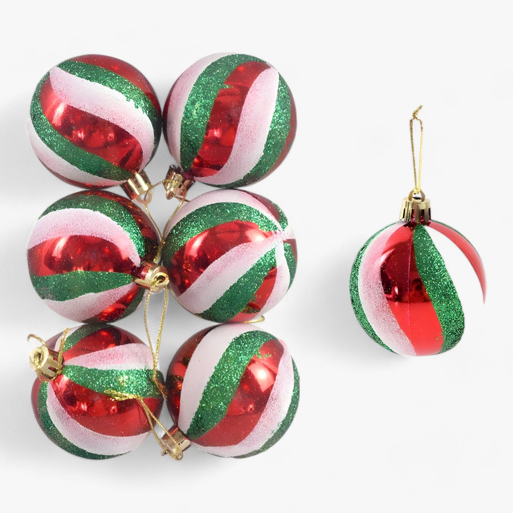 home & garden : Kerstmis | 6 stuks kerstballen - ideale decoratie voor de boom in F 6cm van Pantinoshop