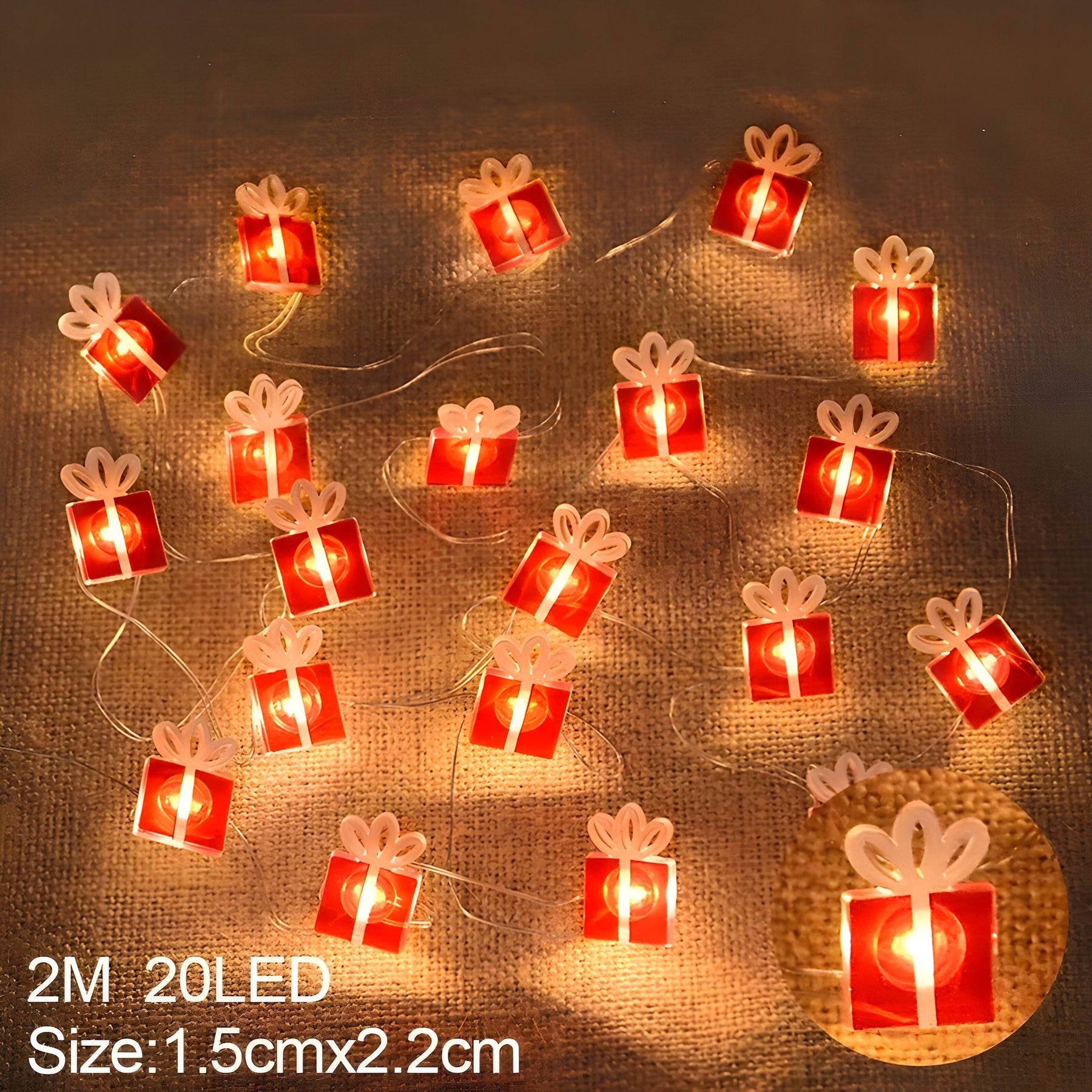 home & garden : TwinkleLights | LED Lichtslinger 20LED - Verlicht Uw Feesten met de Kerstman en Sneeuwvlokken in Cadeau van Pantinoshop