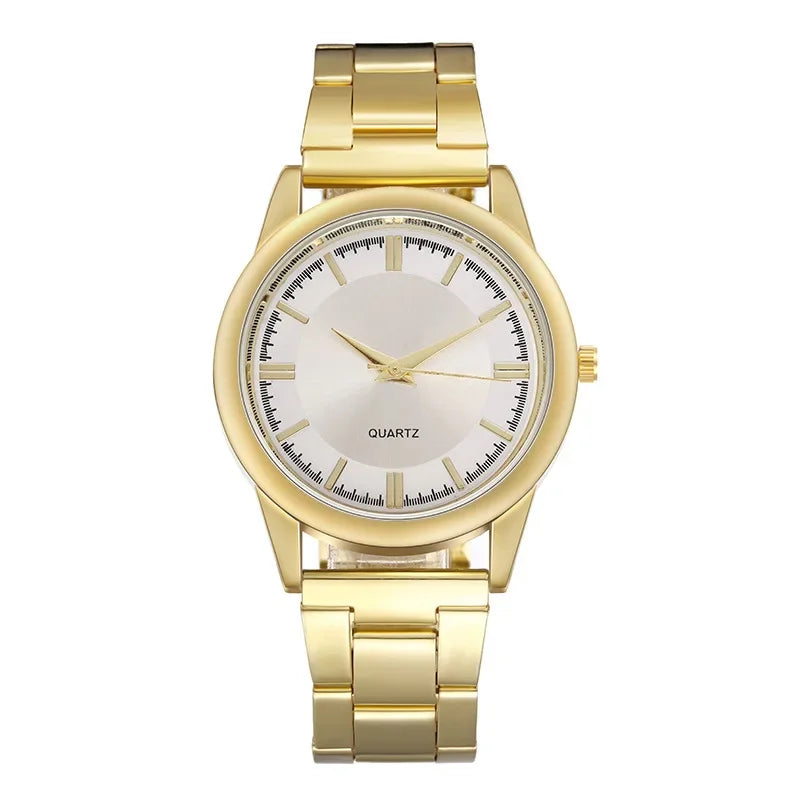 watches : Fritz | Klassiek Quartz - Stijlvol RVS Ontwerp in Goud Wit van Pantinoshop