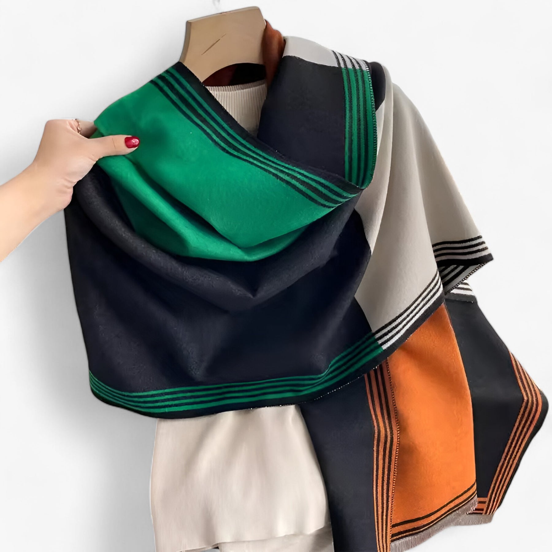 Valeria | Luxe Kasjmier Sjaal – Elegantie en Warmte in Één - €25 : Valeria | Luxe Kasjmier Sjaal – Elegantie en Warmte in Één in DE798-05 van Pantinoshop