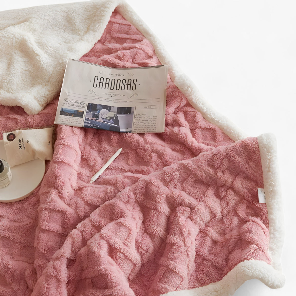 home & garden : Emma | Multifunctionele Deken - Comfortabel en Stijlvol voor Thuis of Reizen in Roze van Pantinoshop