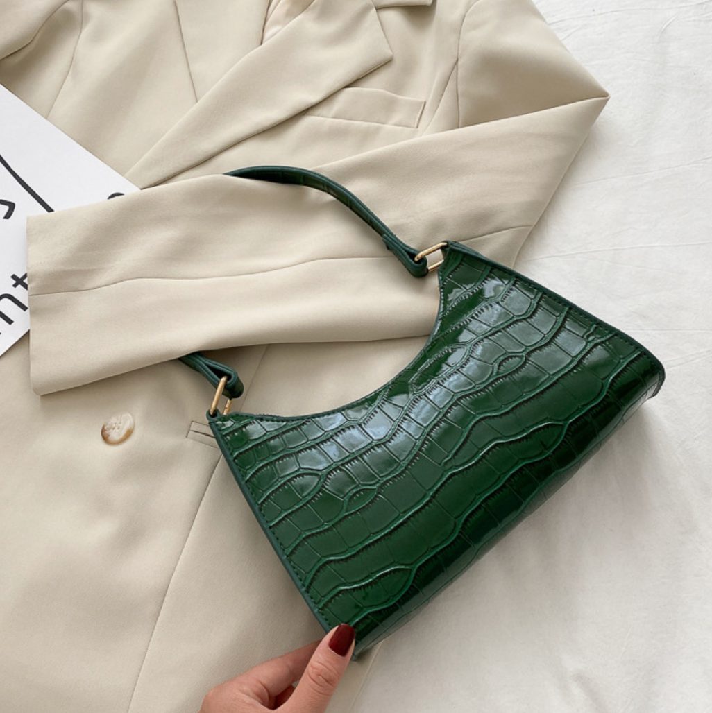 bags : Milou Luxe Leren Handtas in Groen van Pantino