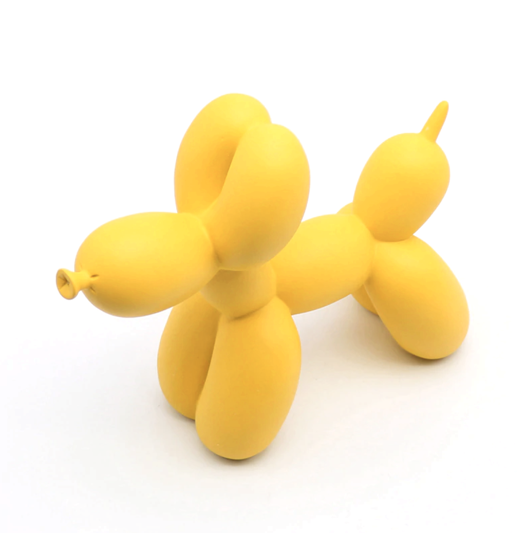home & garden : Levendige Kleur Ballon Hondensculptuur in Geel van Pantino