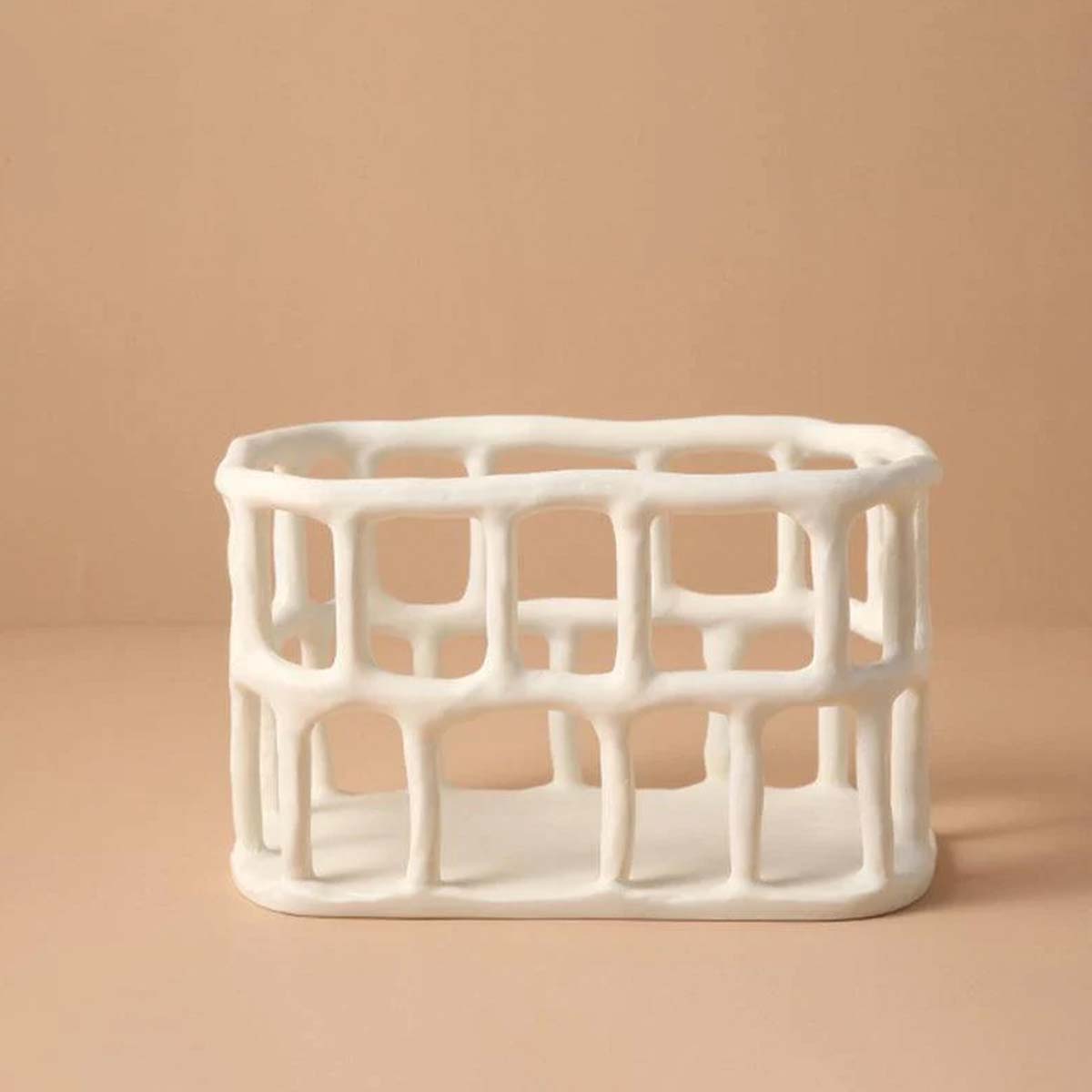 home & garden : Artistieke Resin Fruitschaal met Elegant Ontwerp in Wit van Pantinoshop