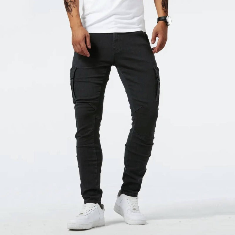 men's fashion : Robert | Casual Cargo-broeken in Zwart van Pantinoshop
