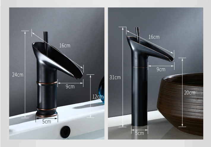 home & garden : Huck - Waterval antieke kraan badkamer wastafel kraan messing wastafelmengkranen in van Pantino