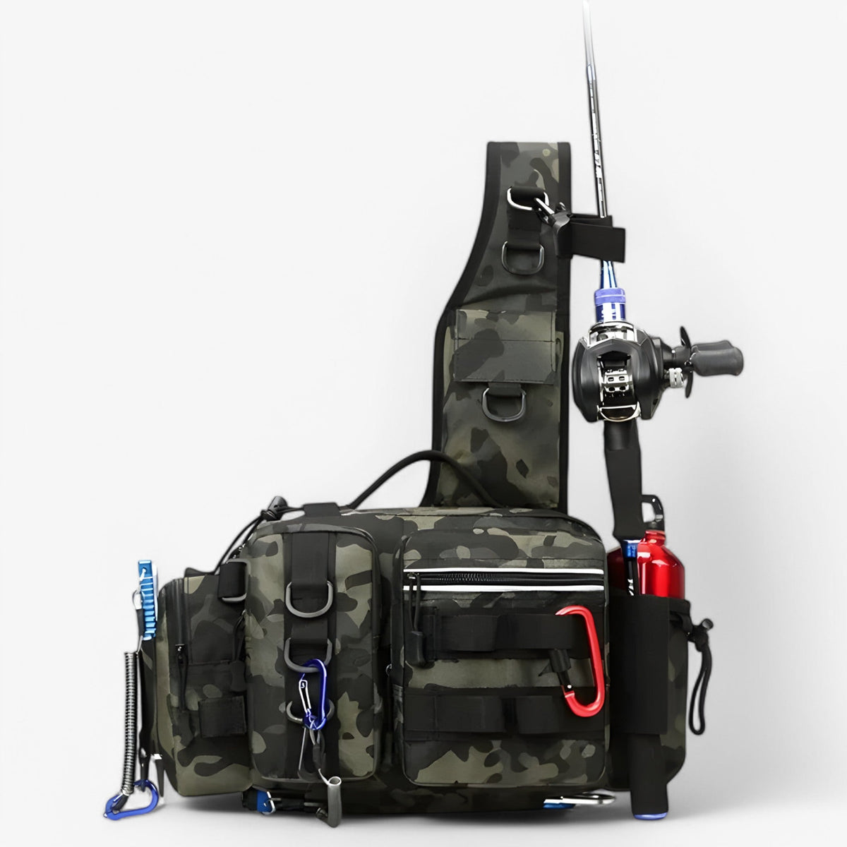 Vistassen met hengelhouder en tweelaags ontwerp- €25 : Vistassen met hengelhouder en tweelaags ontwerp in van Pantinoshop