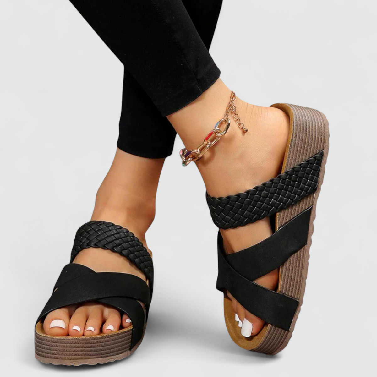 men's fashion : Julia - Orthopedische Sandalen - Sandalen Dames in Zwart van Pantino