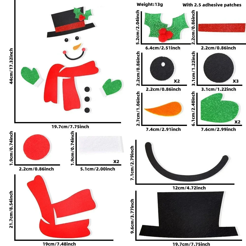 home & garden : Fristy | Kerstviltstickers voor deuren en ramen - Feestelijke decoratie voor thuis in Nieuwe sneeuwpop van Pantino
