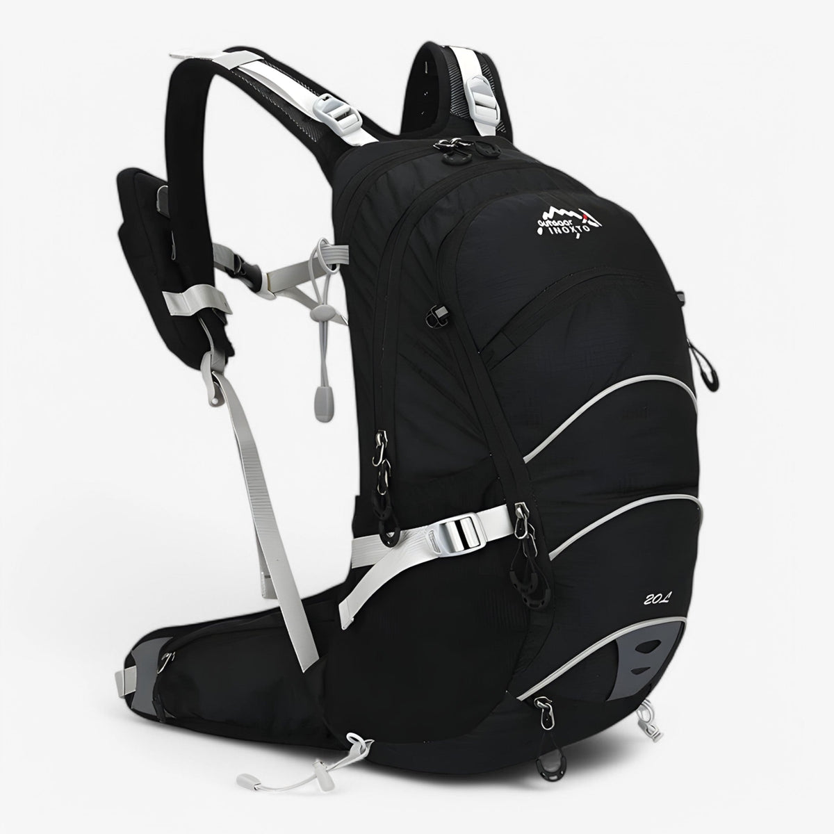 Waterdichte wandelrugzak van 20L voor outdooractiviteiten- €25 : Waterdichte wandelrugzak van 20L voor outdooractiviteiten in Zwart van Pantinoshop