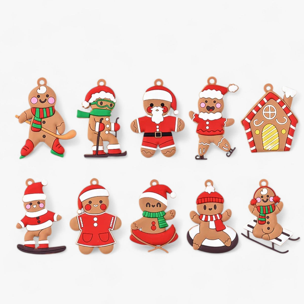 home & garden : Gemberbel | 10 stuks Sport Gingerbread Man-hangers - Feestelijke decoraties voor de boom in 10 stuks van Pantino