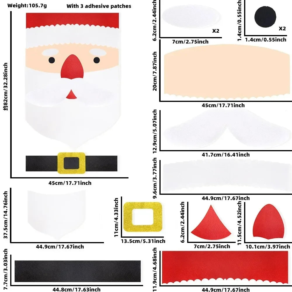 home & garden : Fristy | Kerstviltstickers voor deuren en ramen - Feestelijke decoratie voor thuis in Grote Kerstman van Pantino