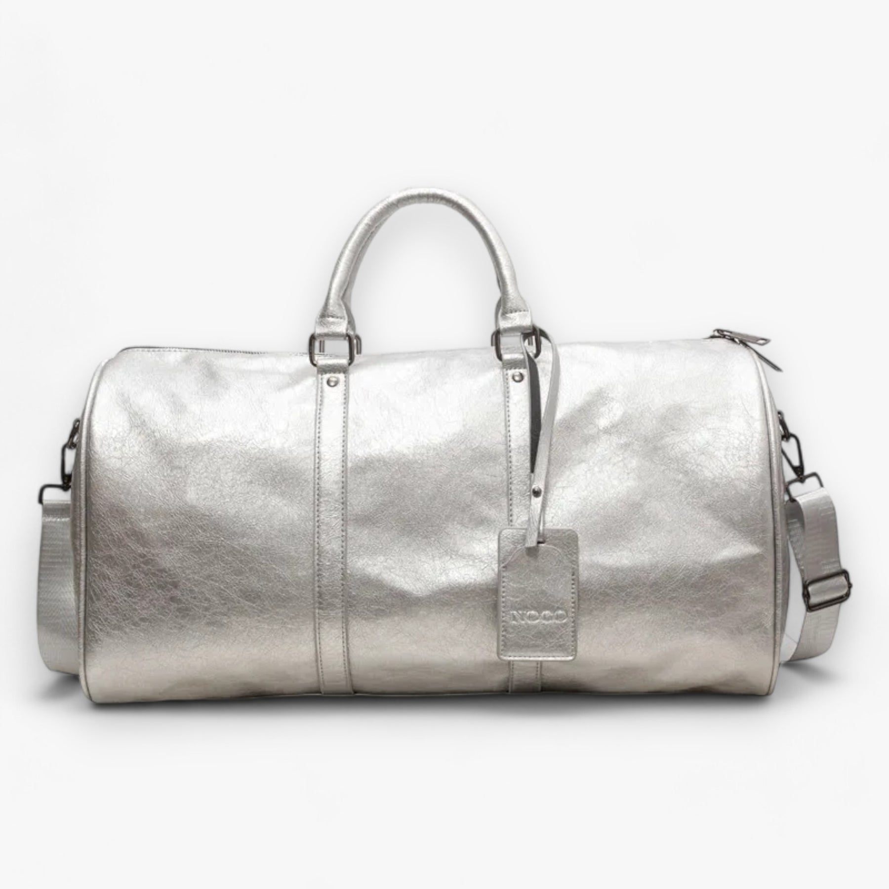 bags : Ava | Fitnesstas - Grote capaciteit voor sportschool en reizen in Zilver van Pantinoshop