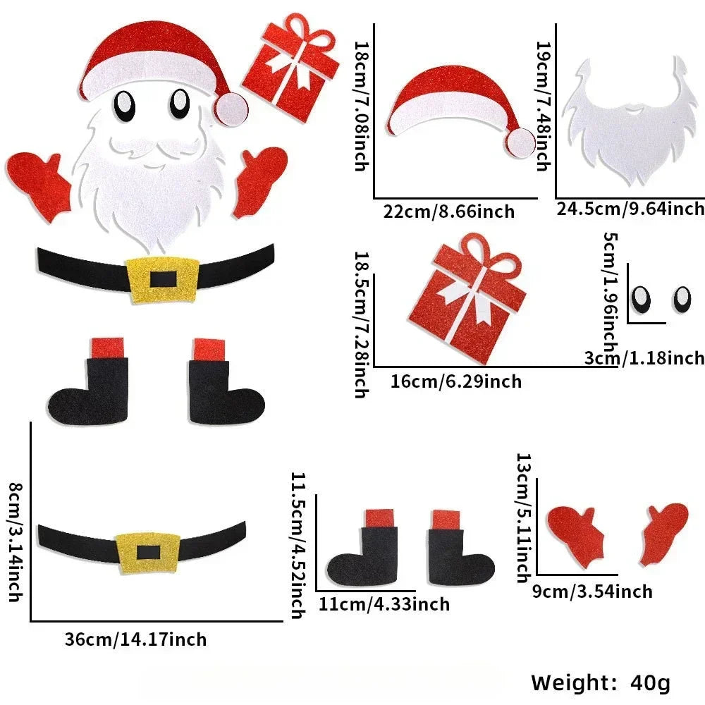 home & garden : Fristy | Kerstviltstickers voor deuren en ramen - Feestelijke decoratie voor thuis in Kerstcadeau van Pantino