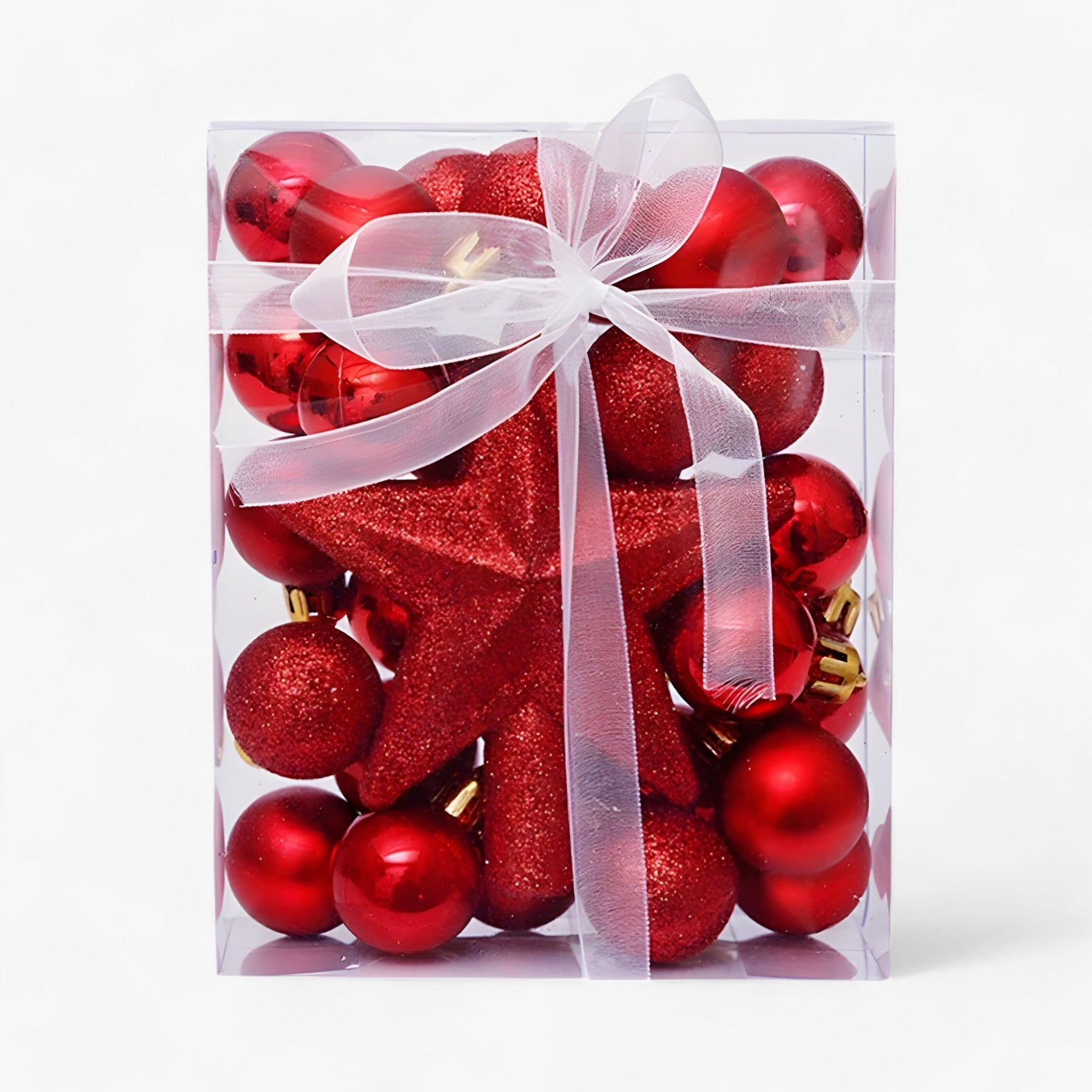 home & garden : Sophia's Deco | Set van 30 Kerstversieringen - Transformeer Uw Boom met Feestelijke Elegantie in Rood van Pantinoshop