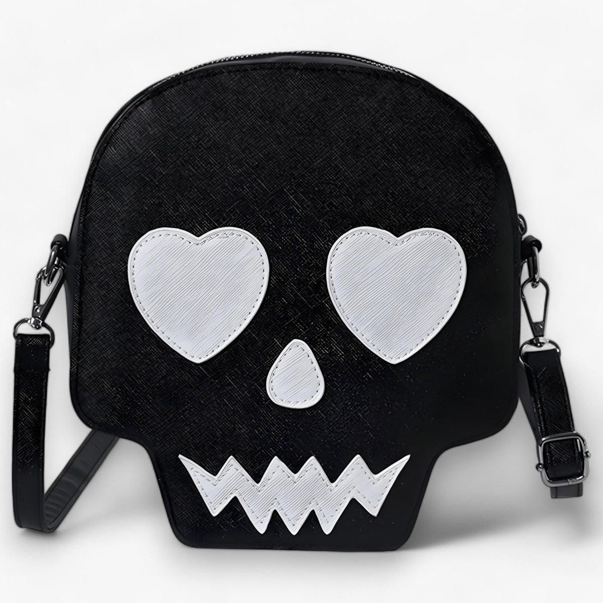 bags : Burton | Ghost-schoudertas - Speelse Halloween-stijl in Zwart van Pantino