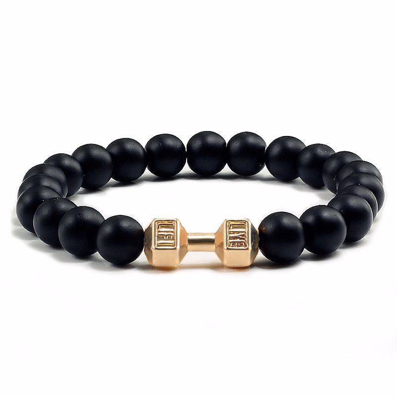 accessories : Liftlink | Elegante Dumbbell Armband in Berijpt Goud van Pantino