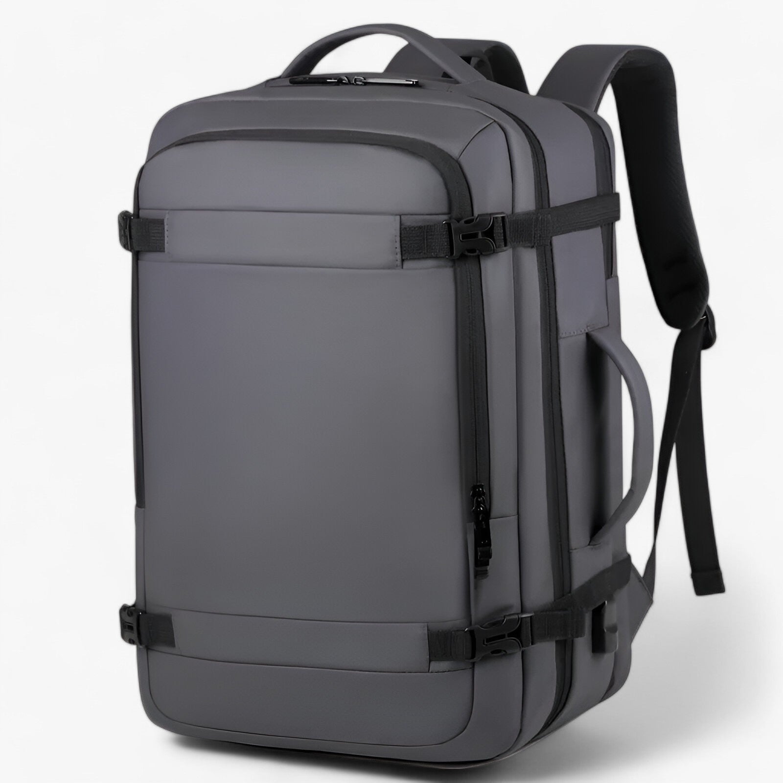 bags : Finn | Reisrugzak met USB in NEE Expande Donker Grijs 18inch(32x46x15)cm van Pantinoshop