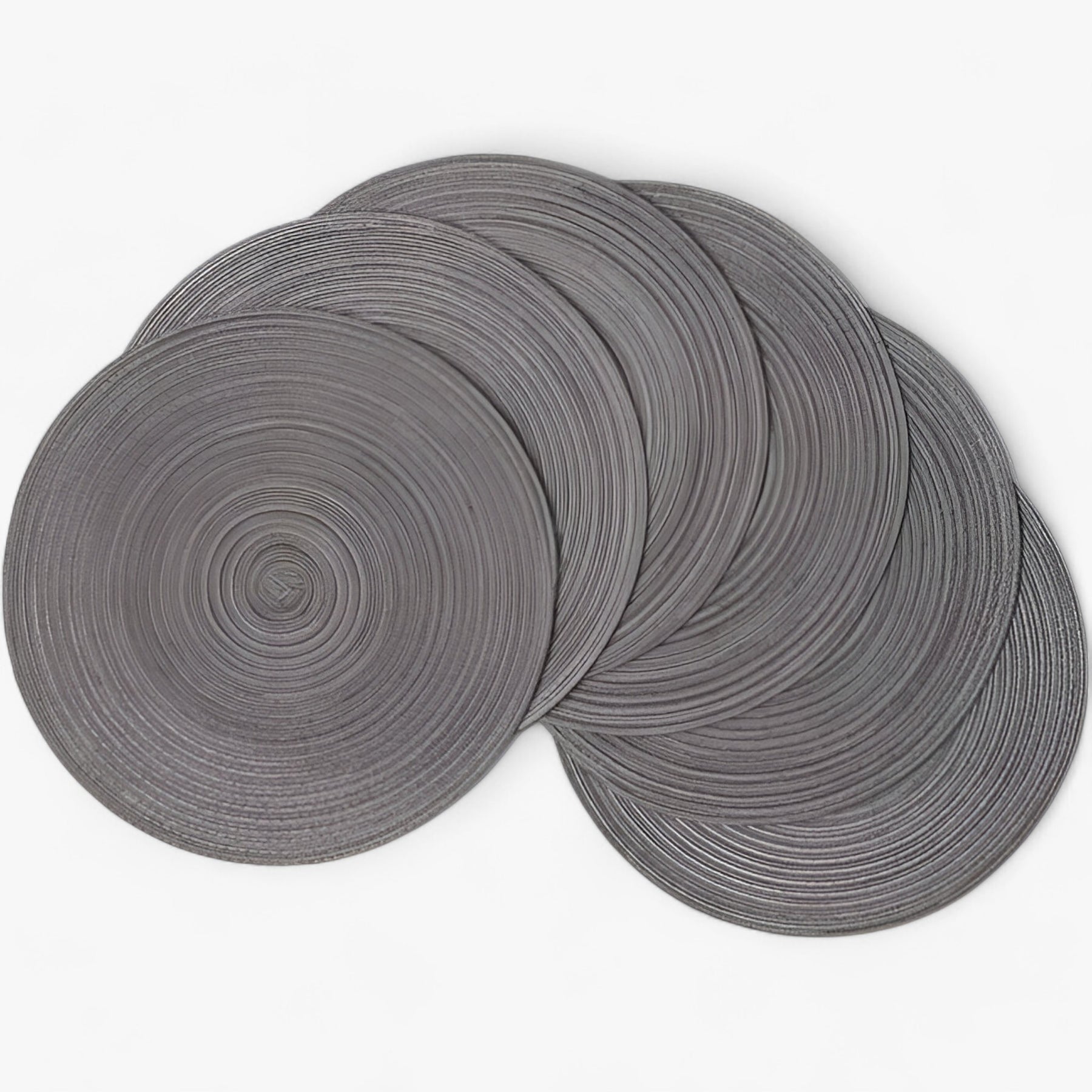 home & garden : Gevlochten placemats | Duurzaam en stijlvol in Donkergrijs 36cm van Pantinoshop
