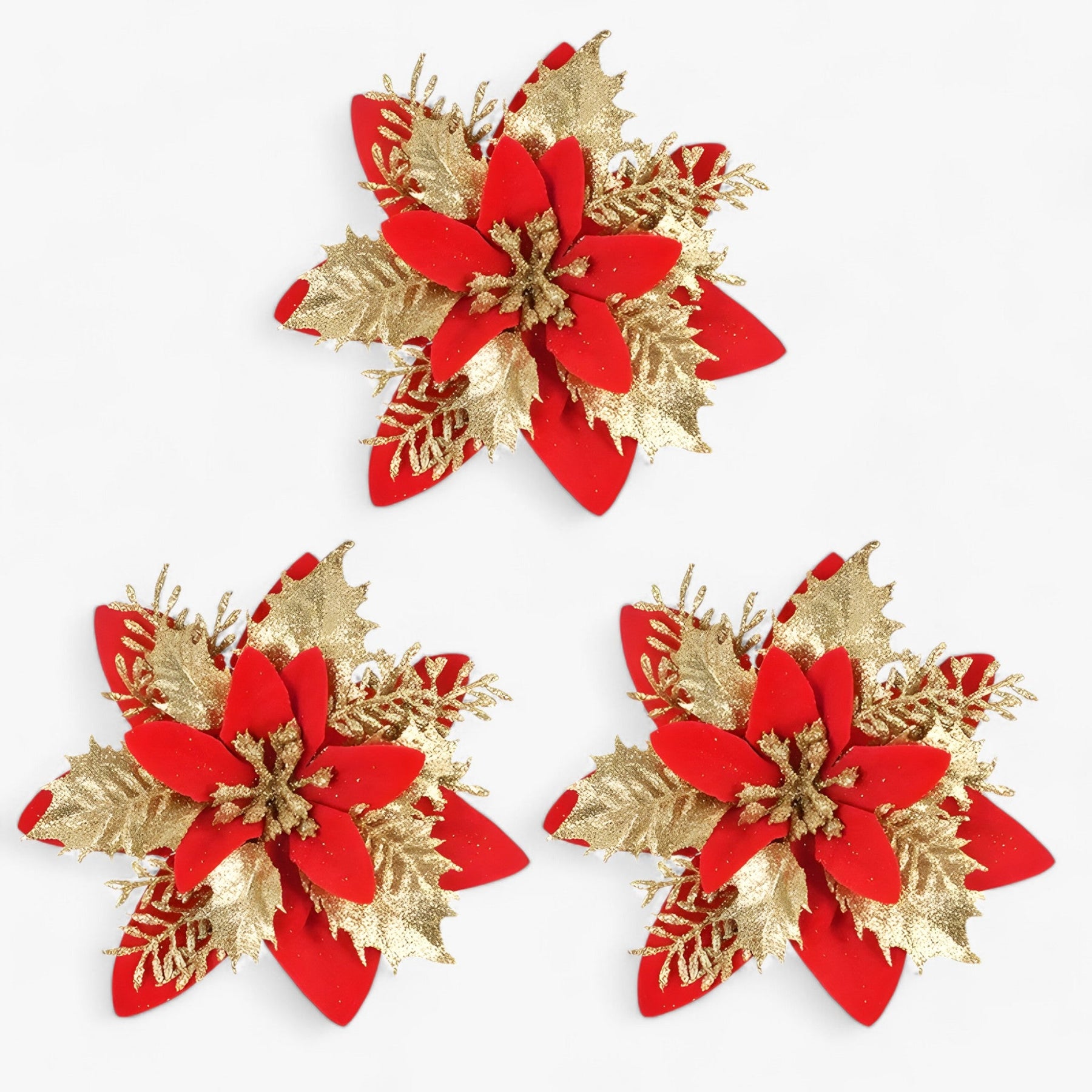 home & garden : Émilie | Glinsterende kerstbloemen - Geef je decoratie een sprankelend tintje in Rood goud van Pantino