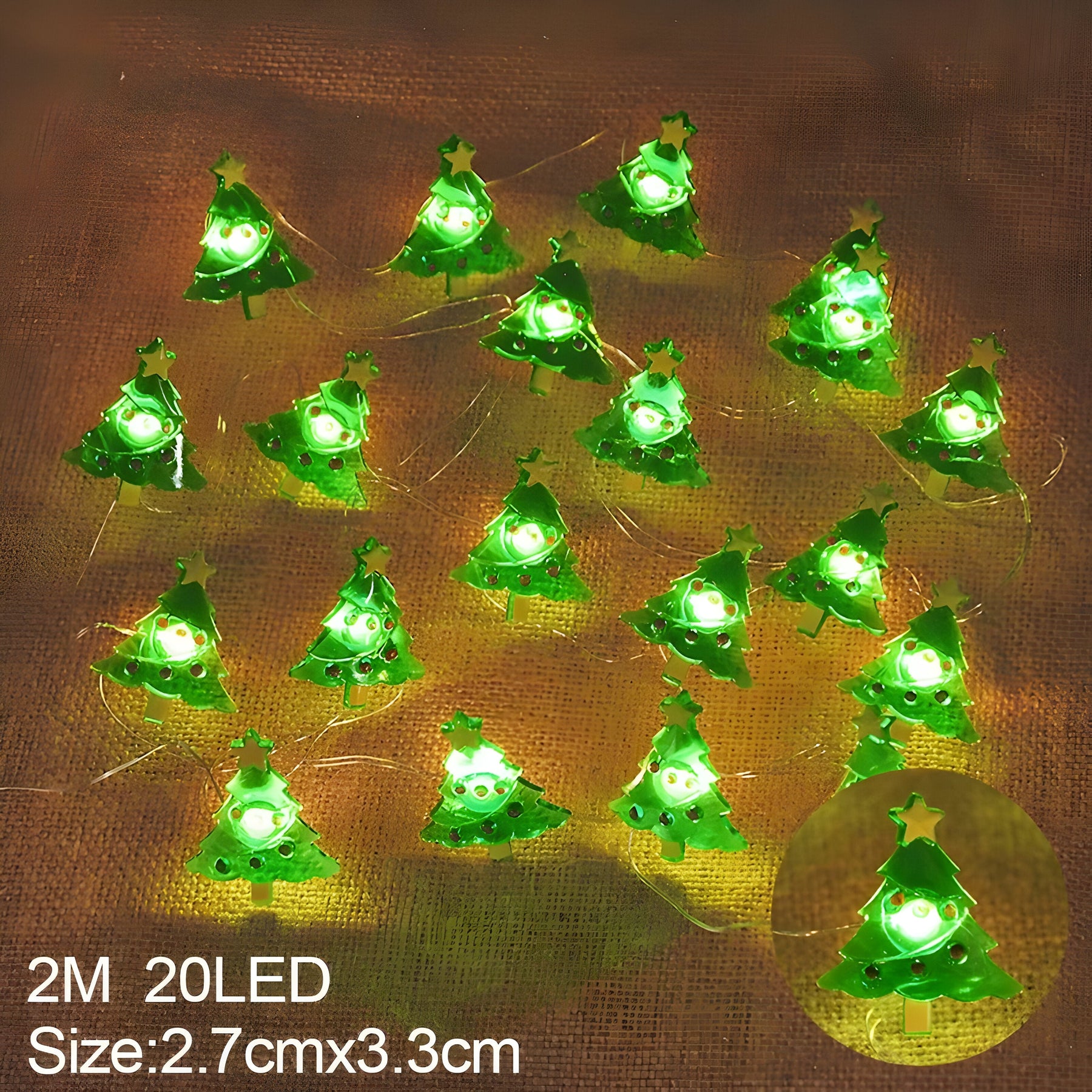 home & garden : TwinkleLights | LED Lichtslinger 20LED - Verlicht Uw Feesten met de Kerstman en Sneeuwvlokken in Kerstboom van Pantinoshop