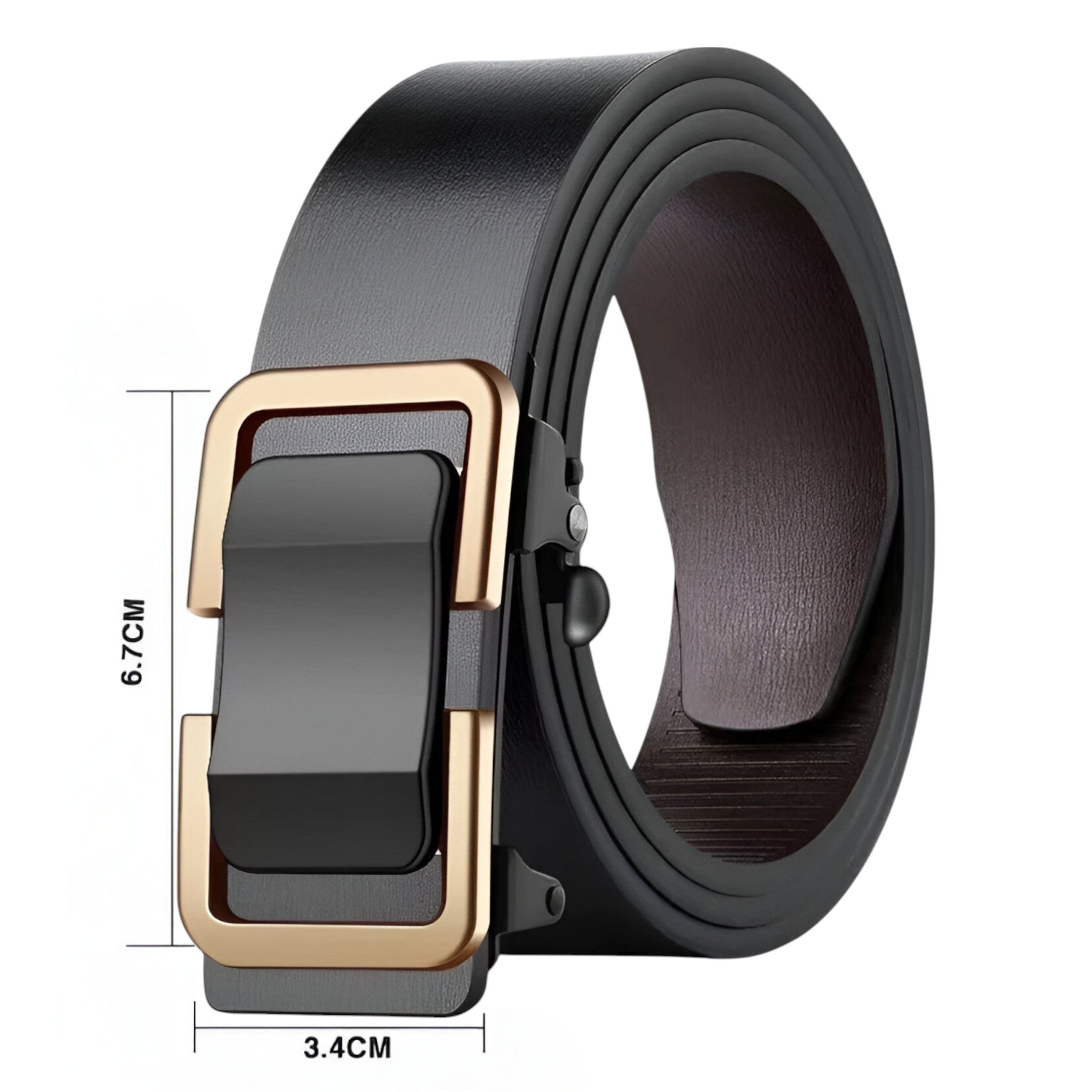 men's fashion : Leren Heren Riem Zwart van Hoogwaardig Koeienhuidleer in van Pantino