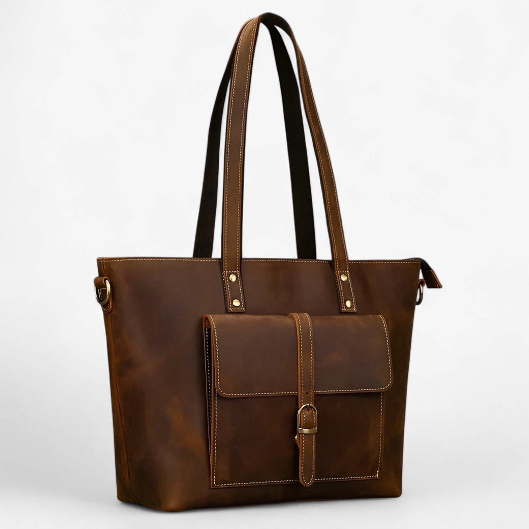 Elegante Echte Lederen Tote Tas voor Vrouwen – Ruim & Lichtgewicht Ontwerp - €25 : Elegante Echte Lederen Tote Tas voor Vrouwen – Ruim & Lichtgewicht Ontwerp in van Pantinoshop