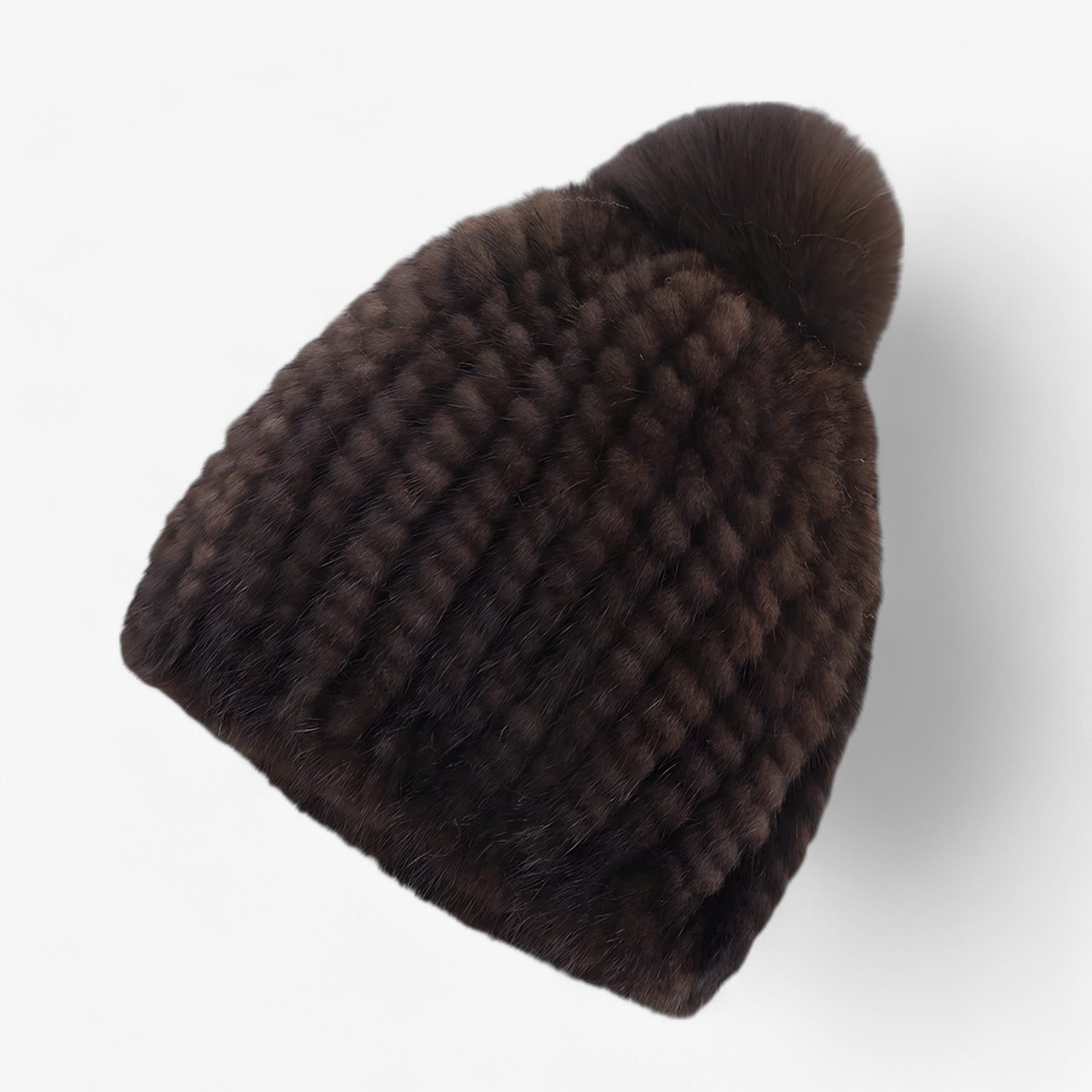 men's fashion : Camille | Luxe Marterbont Hoed - Winterse Warmte & Elegantie in Bruin Één maat van Pantinoshop