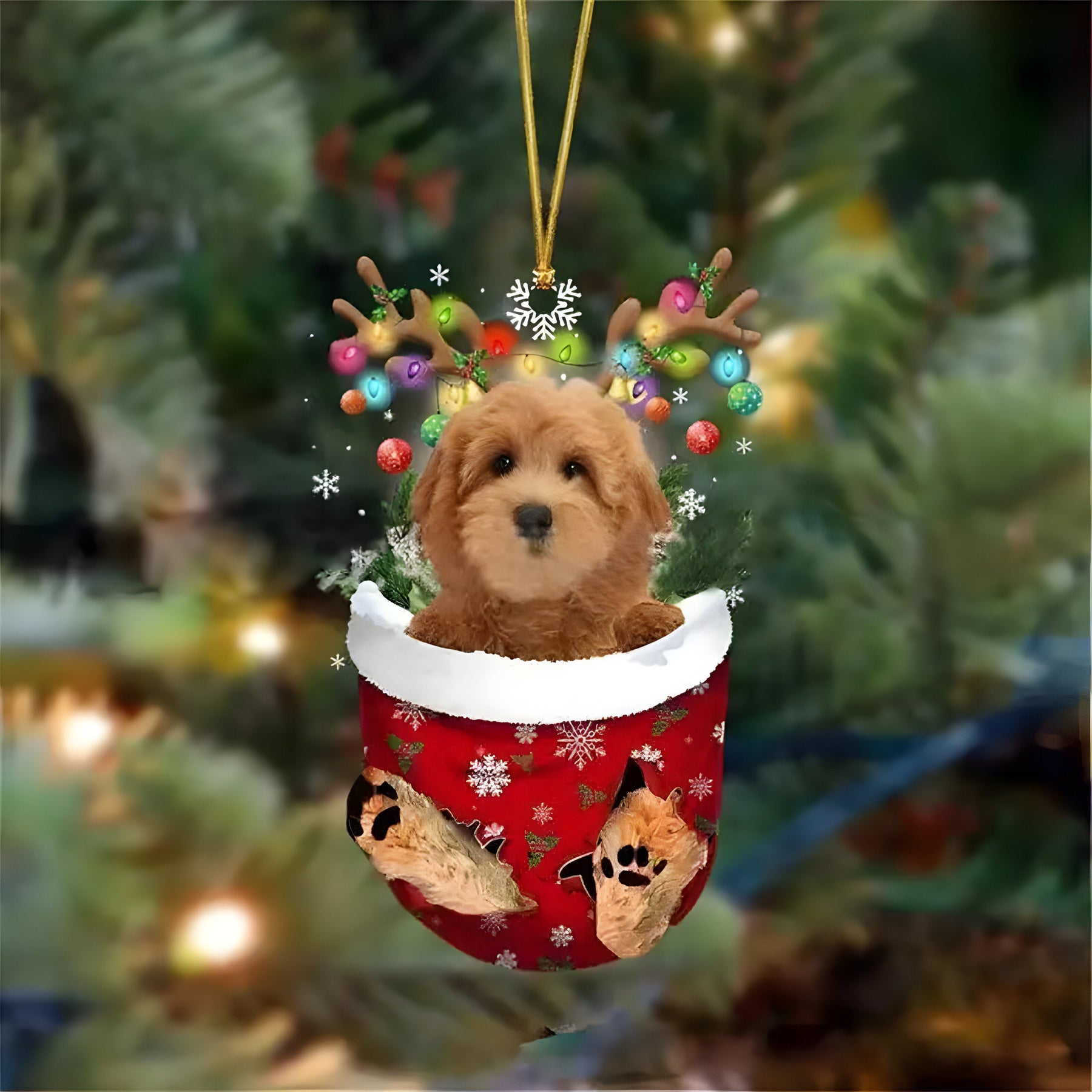 pets : Schattige Pupp Decoratie | Kerstboom Hangertje Hond - Feestelijke Charme en Cadeau voor Hondenliefhebbers in Stijl W van Pantinoshop
