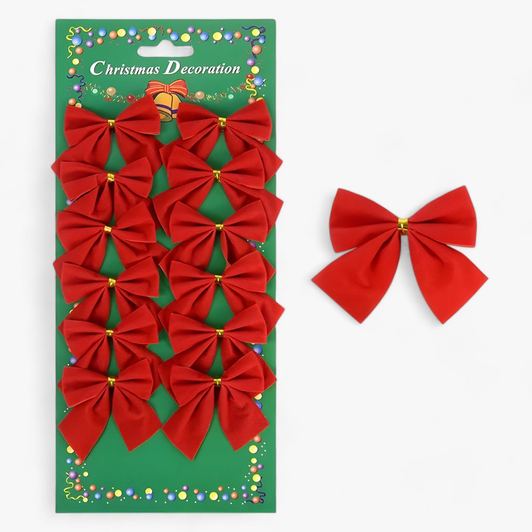home & garden : Kerstdecoratie | Mini Pendentifs Rode en Gouden Strikken - Perfect voor DIY en Cadeauversiering in Rood 24 stukken (2 pakketten) van Pantinoshop